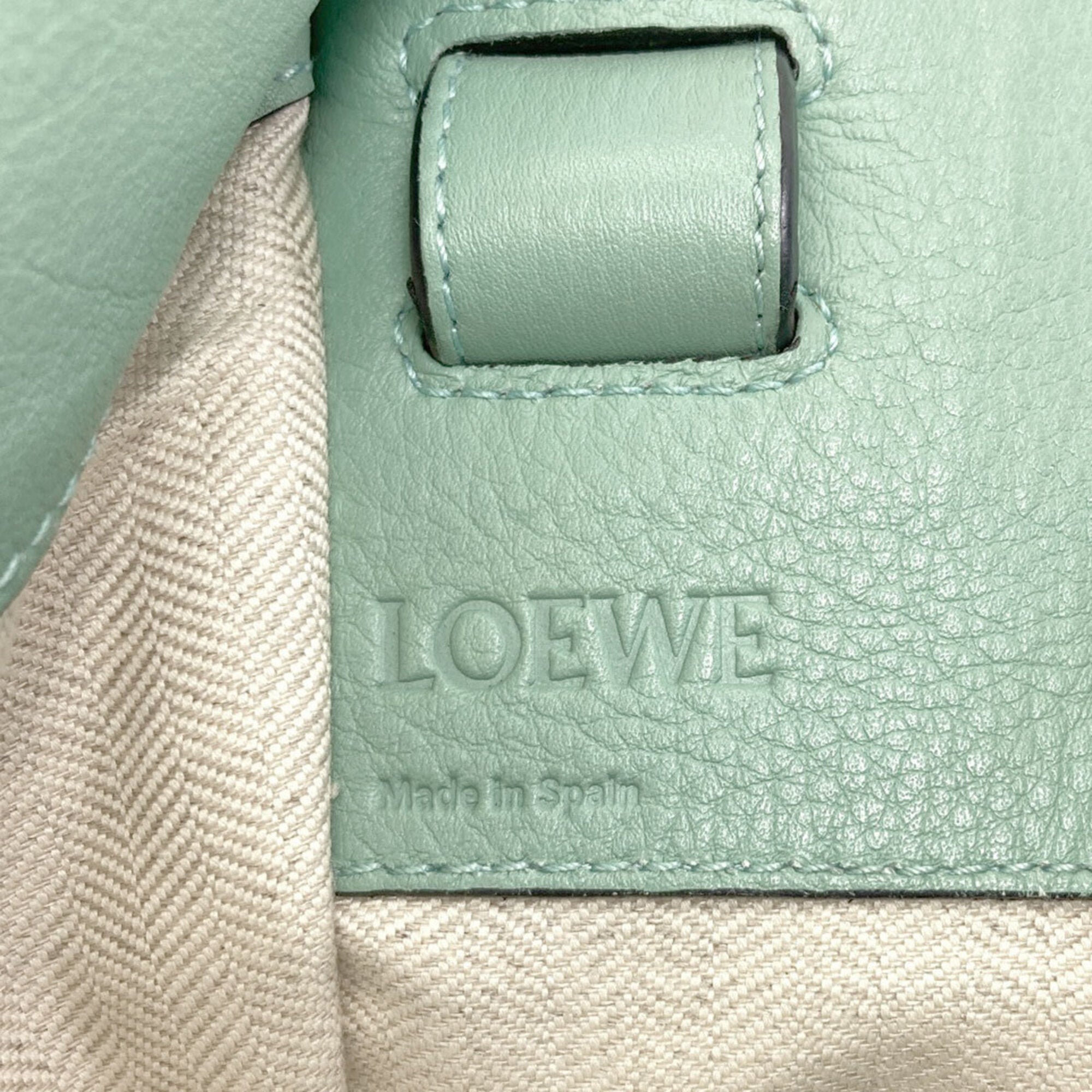 Loewe Light Green Leather Handbag Pouch (Pre-Owned)