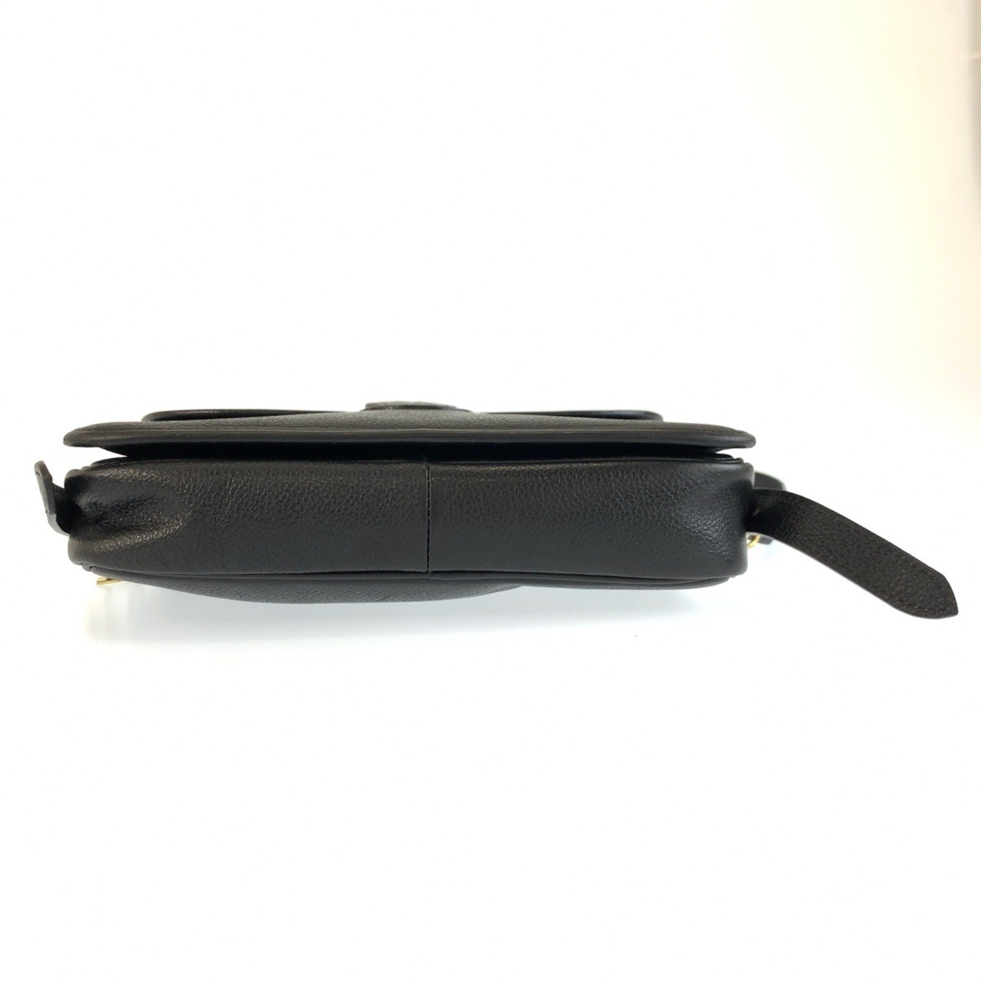 Yves Saint Laurent Black Leather Pochette Shoulder Bag (Pre-Owned)