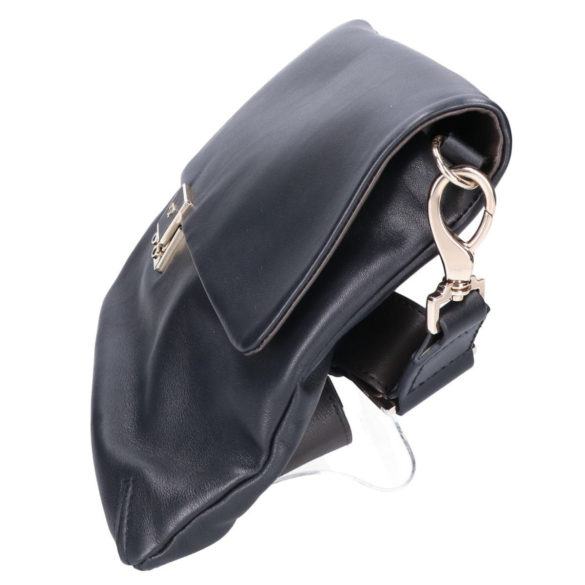 Anya Hindmarch Black Brown Gray Leather Shoulder Bag (Pre-Owned)