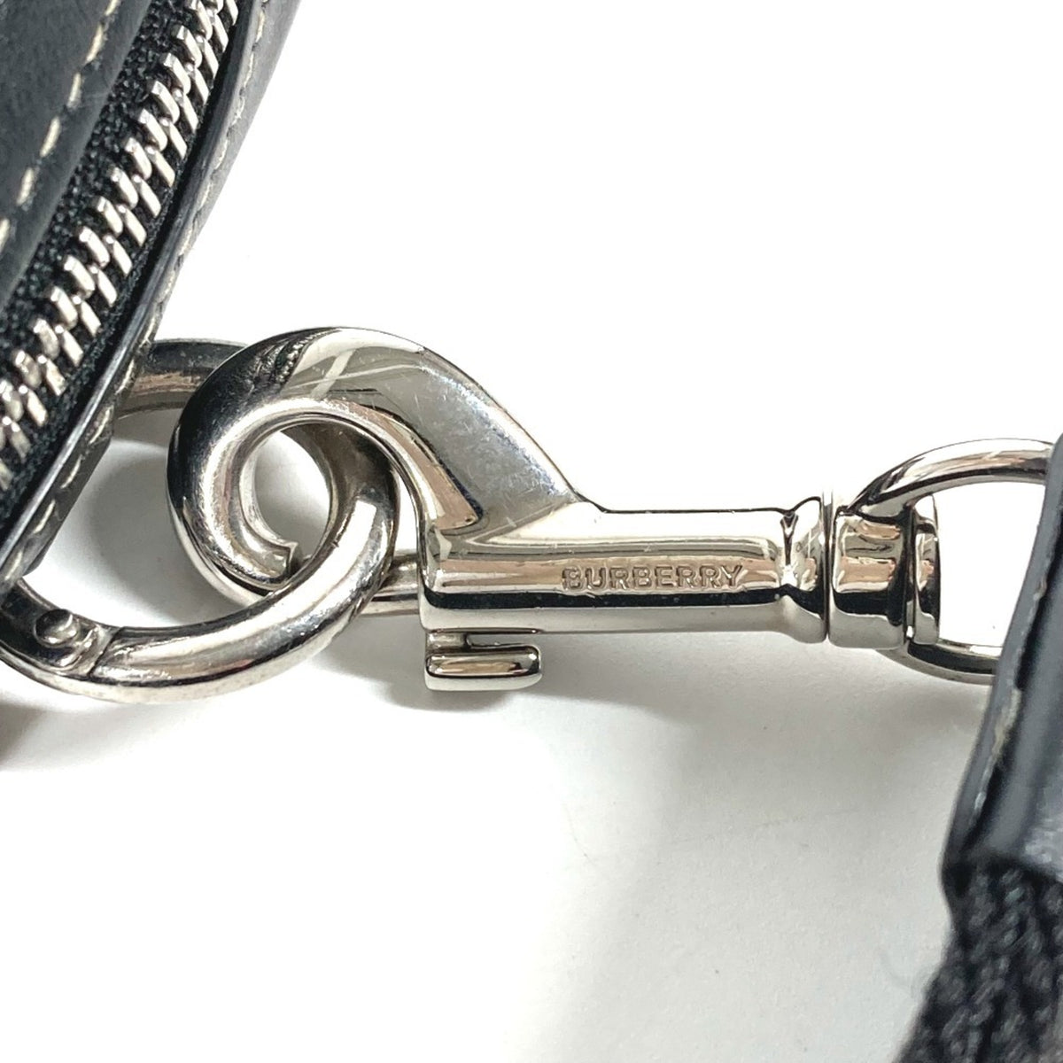 Burberry Black White Pvc Leather Coin Purse/Coin Case (Pre-Owned)