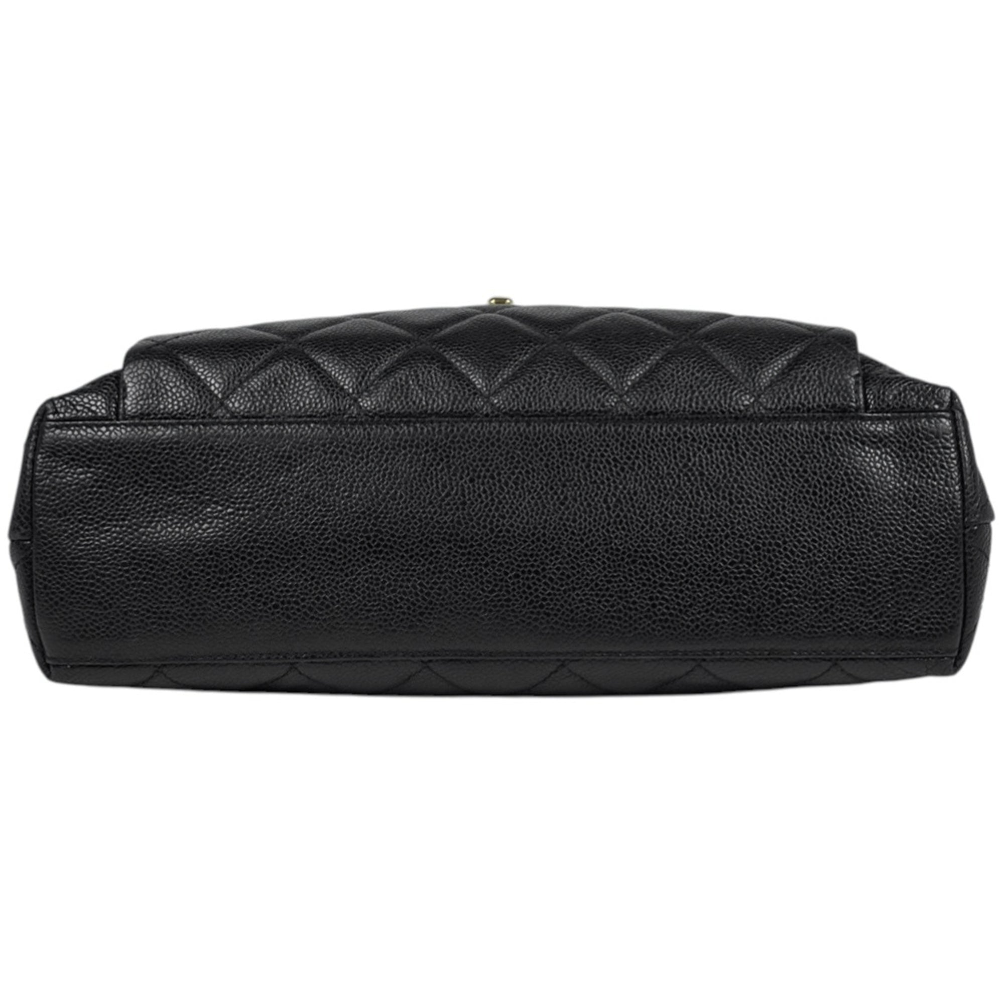 Chanel Black Grained Calfskin Shoulder Bag Tote Bag (Pre-Owned)