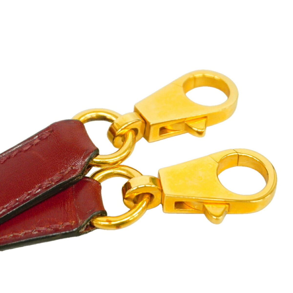 Hermes Rouge H Box Calf Leather Handbag (Pre-Owned)