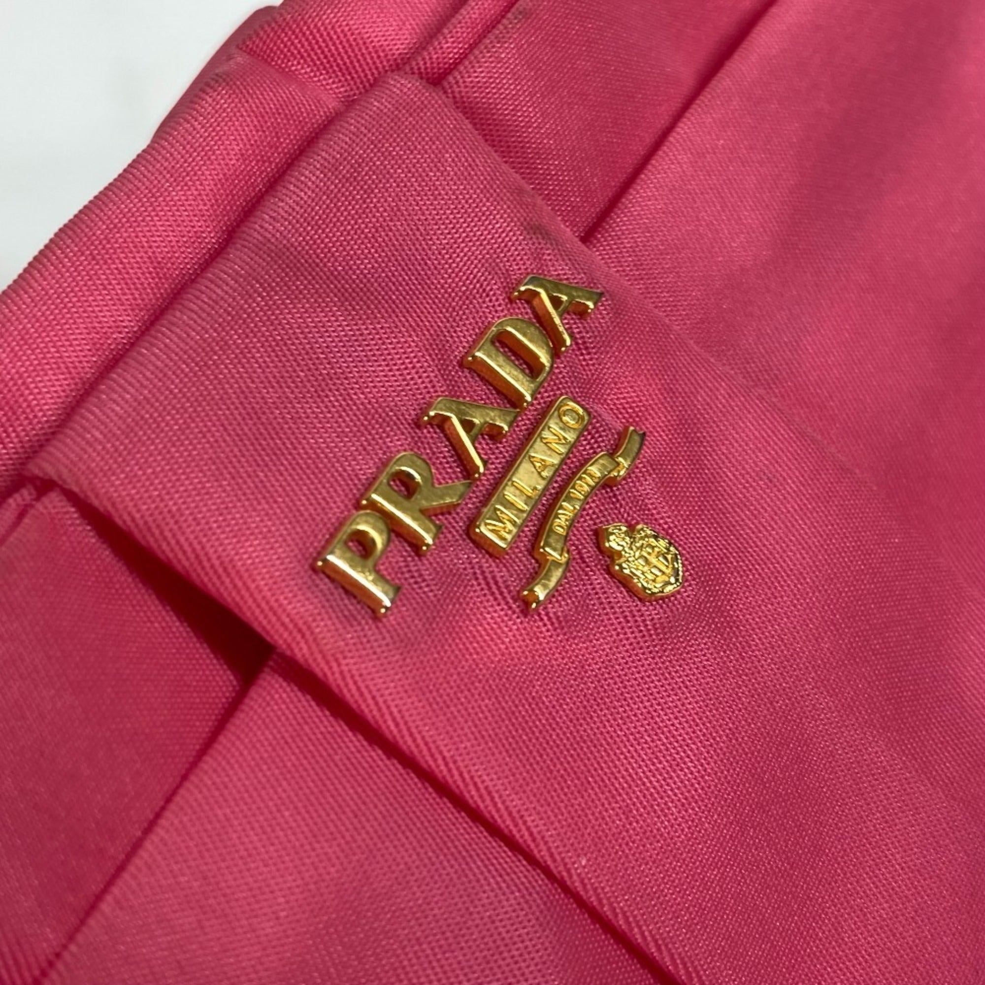 Prada Pink Bow Clutch Bag Pouch (Pre-Owned)