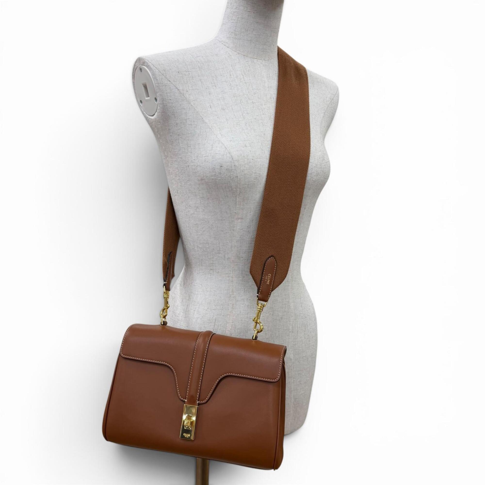 Celine Gold Leather Shoulder Bag (Pre-Owned)