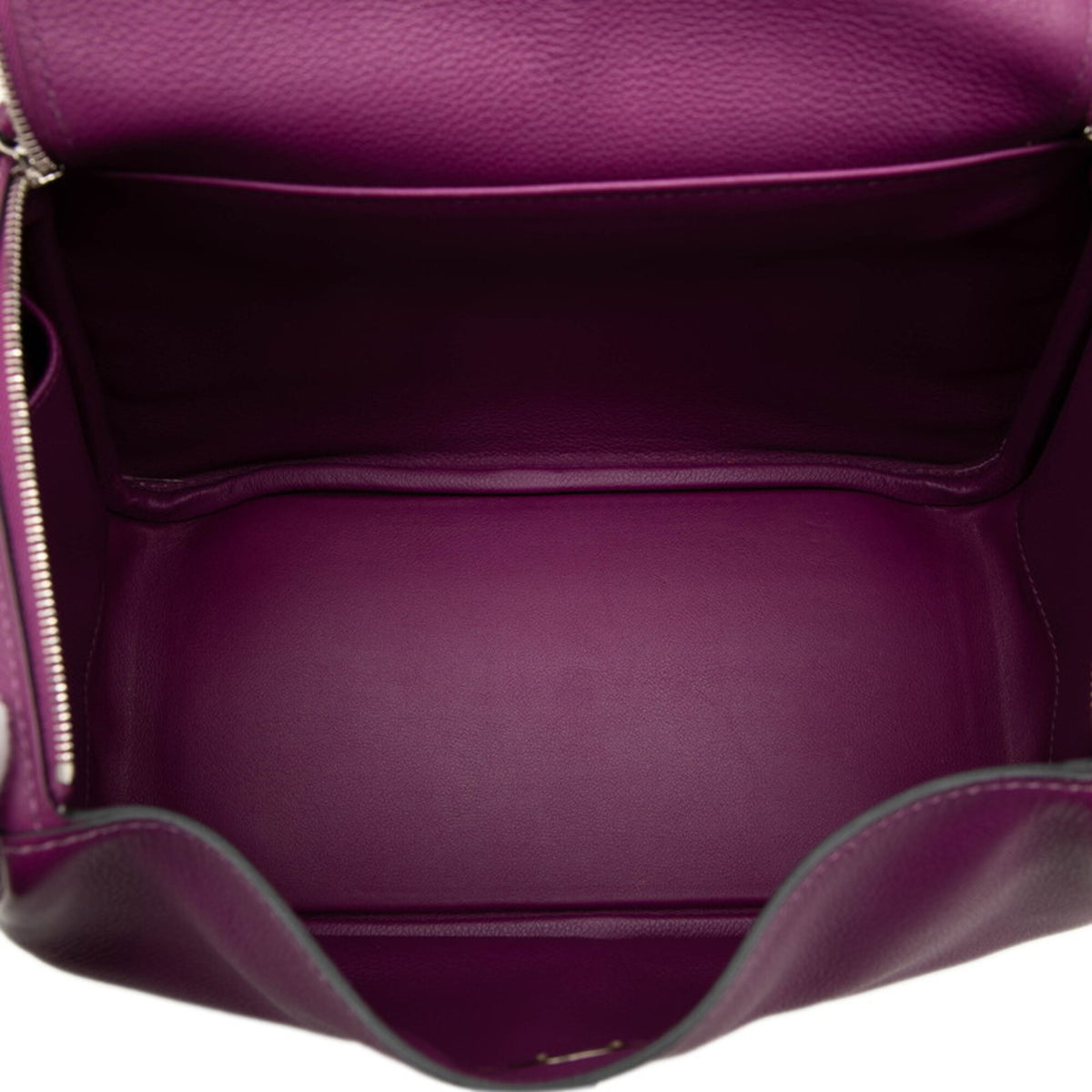 Hermes Anemone Purple Evercalf Leather Handbag Shoulder Bag (Pre-Owned)