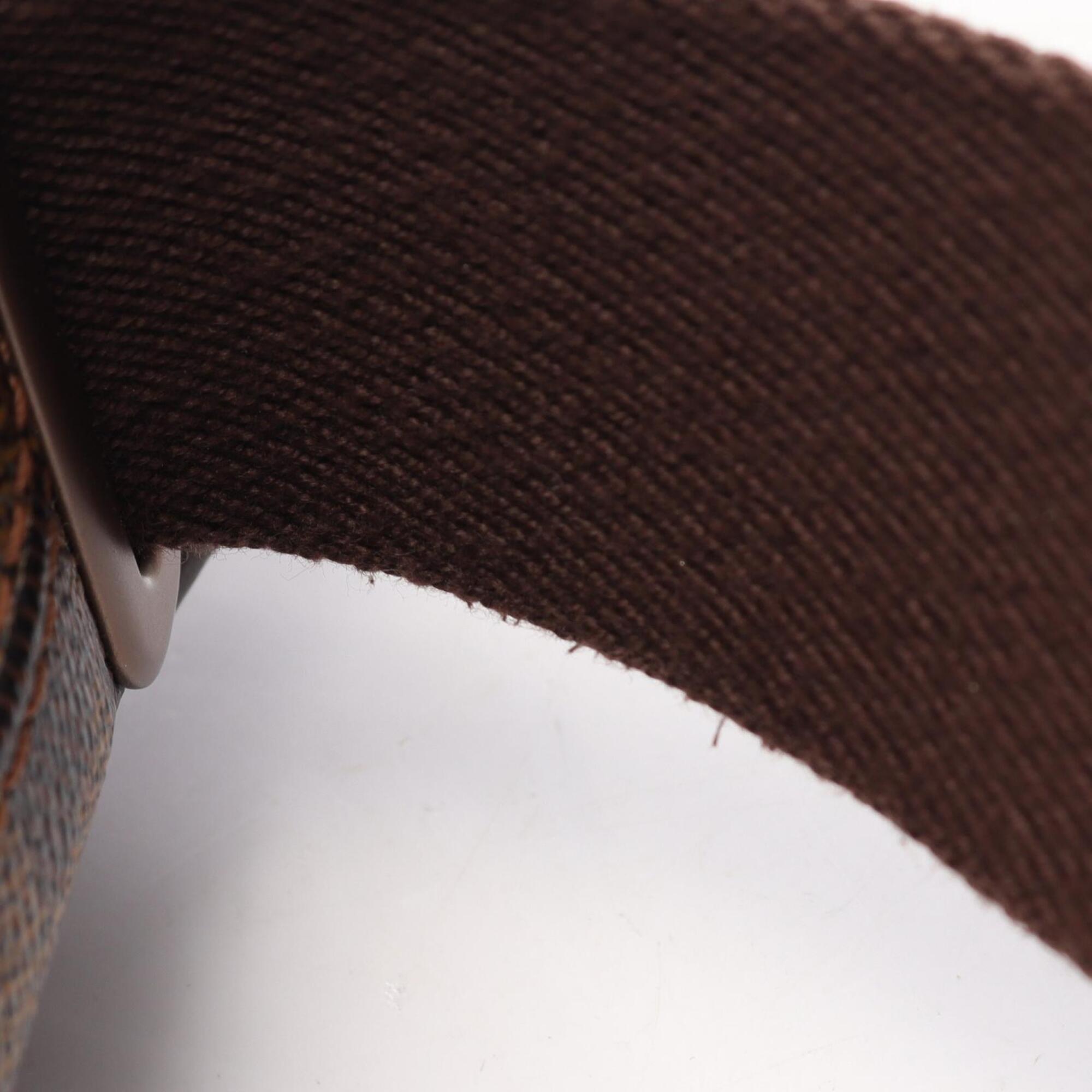 Louis Vuitton Brown Coated Canvas Leather Shoulder Bag (Pre-Owned)