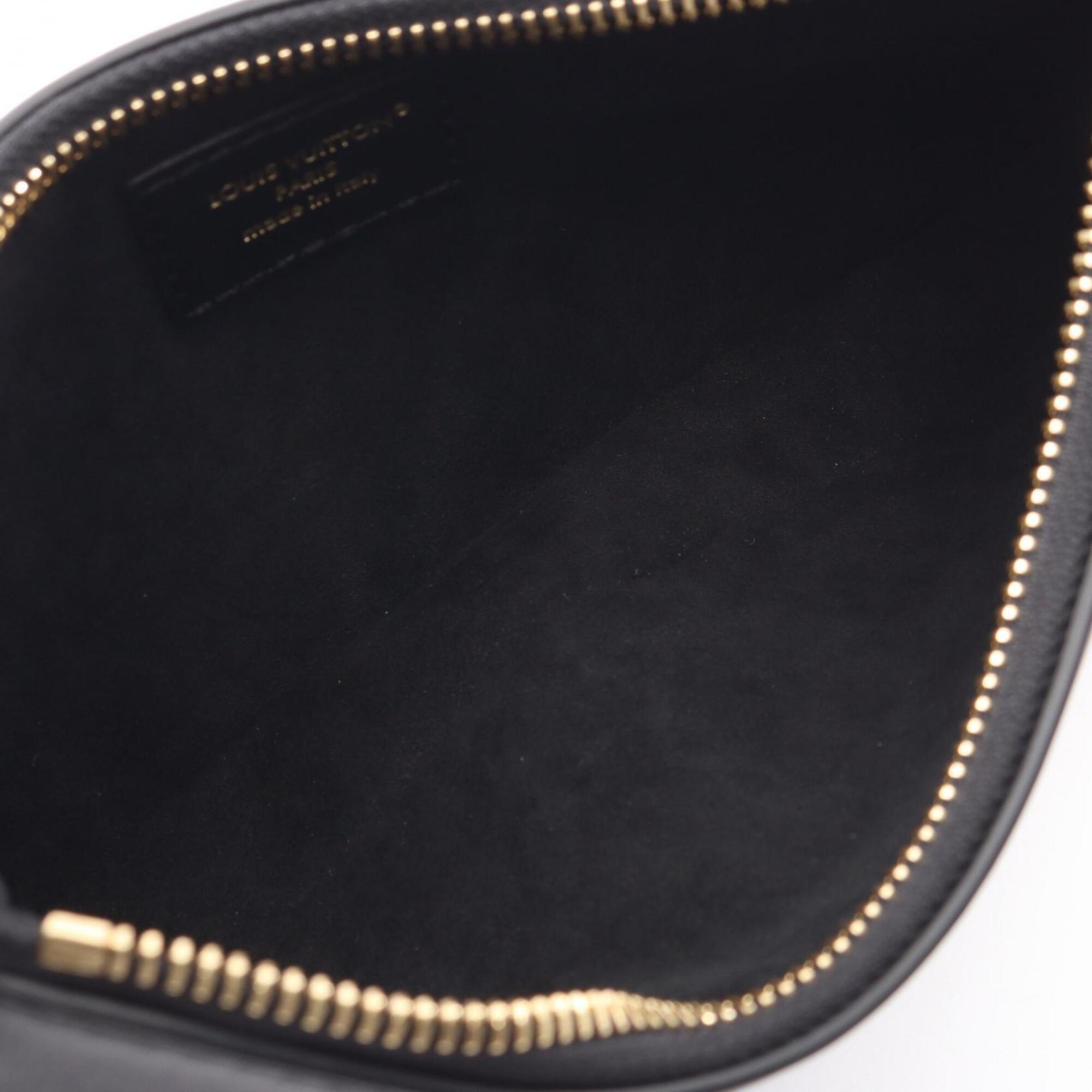 Louis Vuitton Black Leather Handbag Pochette Shoulder Bag (Pre-Owned)