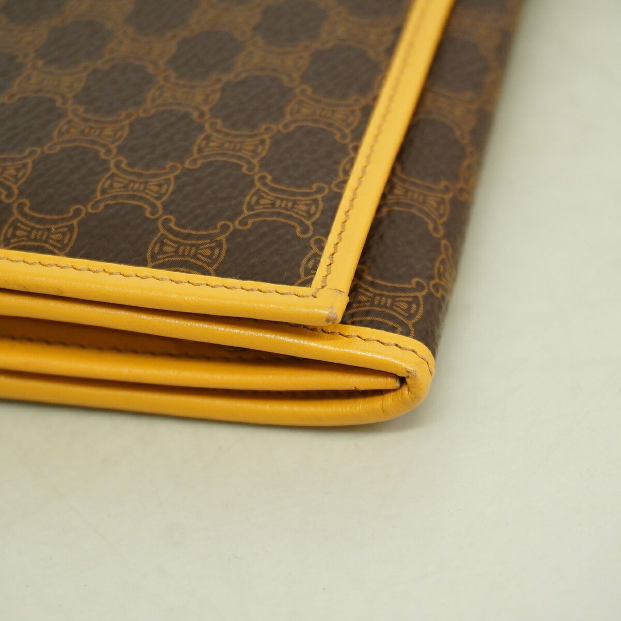 Celine Brown Pvc Long Wallet (Bi-Fold) (Pre-Owned)