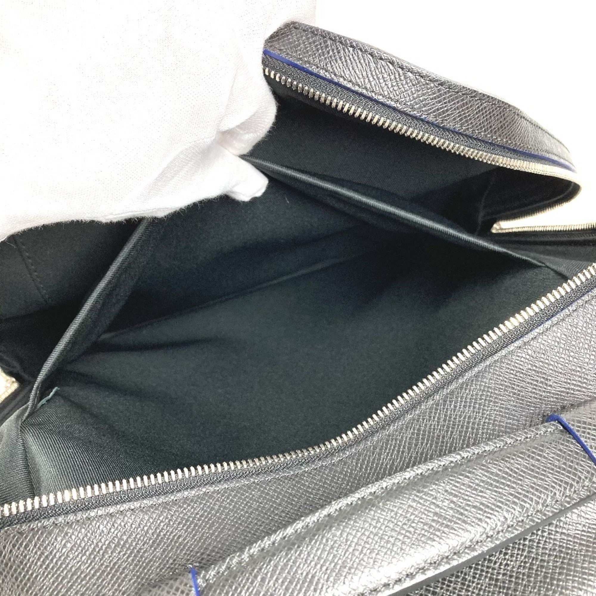 Louis Vuitton Ardoise Bicolor Black Blue Taiga Leather Backpack (Pre-Owned)