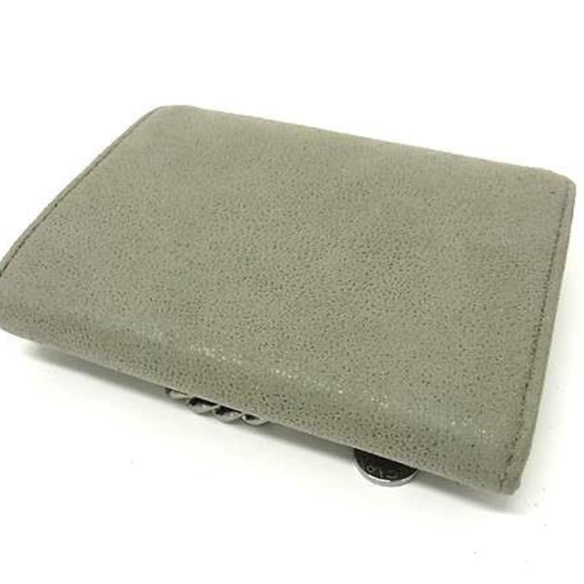 Stella Mccartney Gray Leather Coin Purse/Coin Case (Pre-Owned)