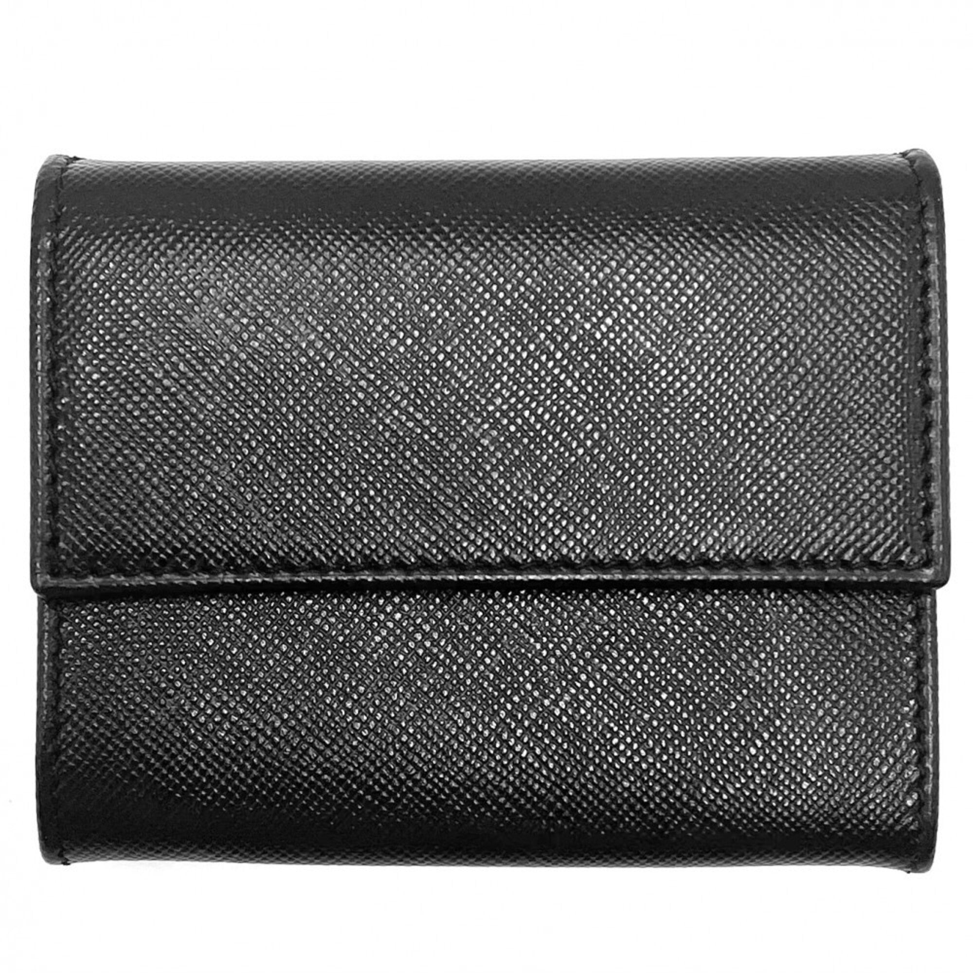 Prada Black Leather Coin Purse/Coin Case (Pre-Owned)