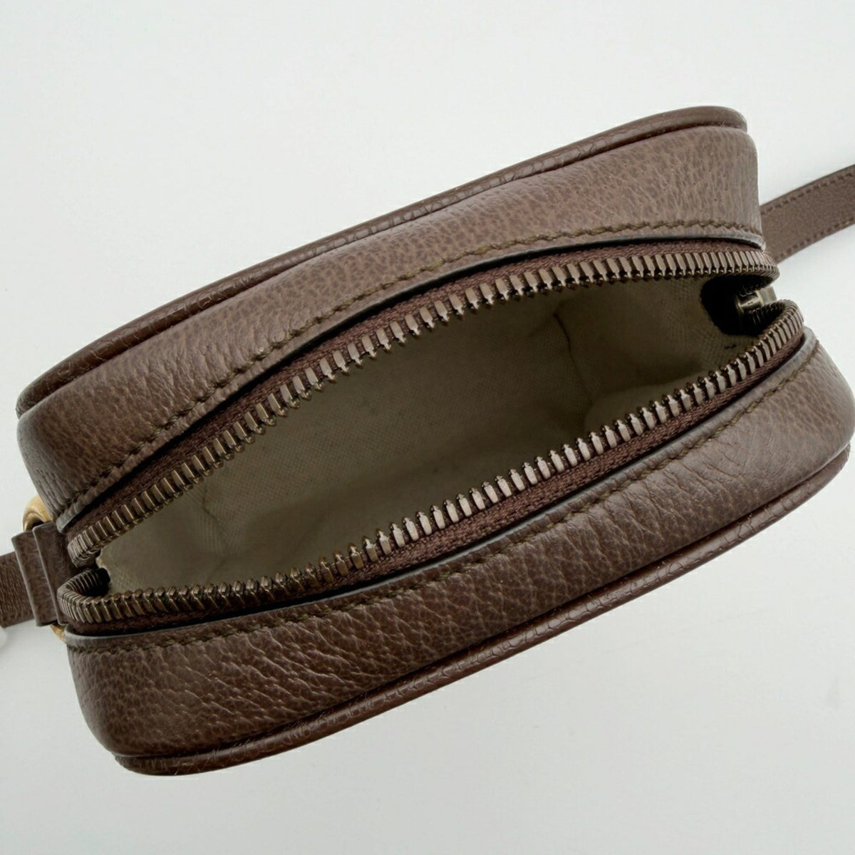 Gucci Beige Brown Gg Supreme Canvas Leather Shoulder Bag (Pre-Owned)