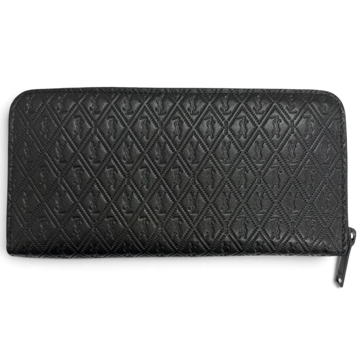 Saint Laurent Black Leather Long Wallet (Bi-Fold) (Pre-Owned)