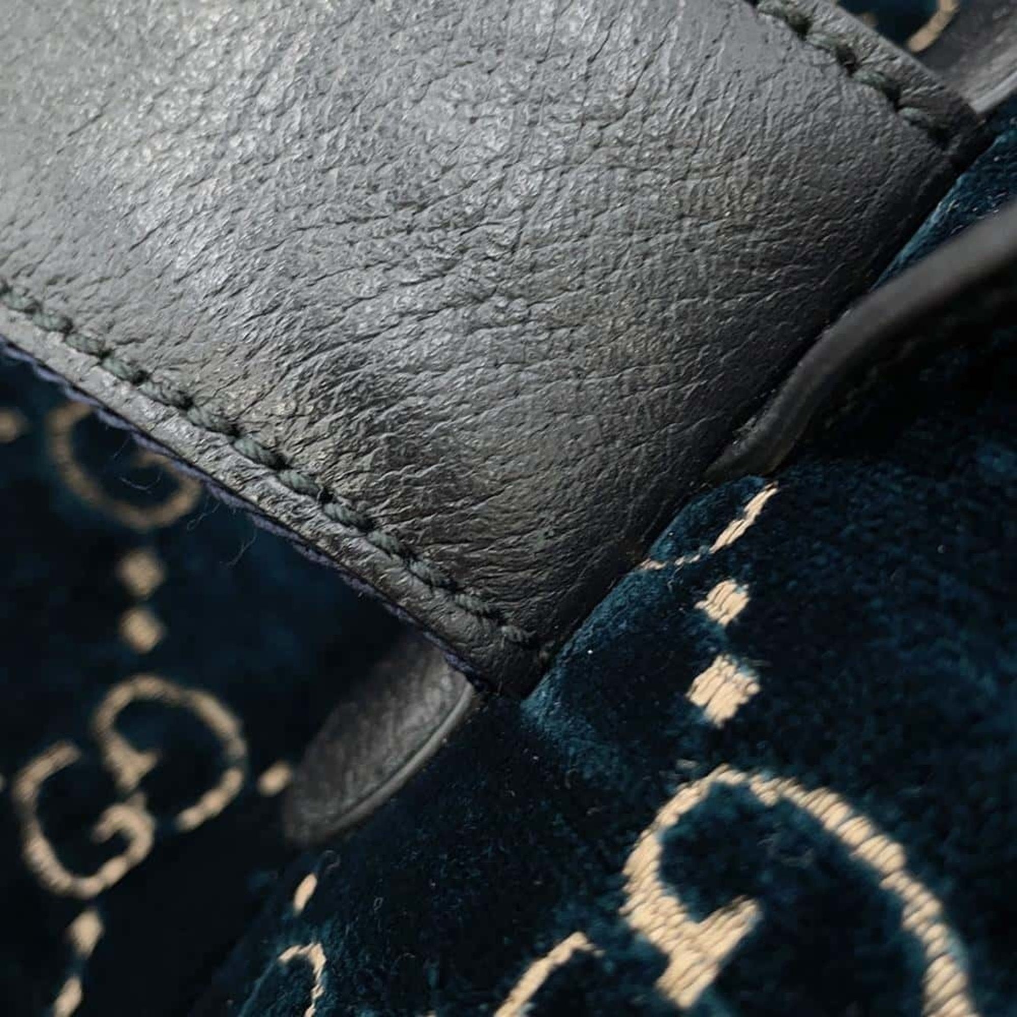 Gucci Blue Velvet Backpack (Pre-Owned)