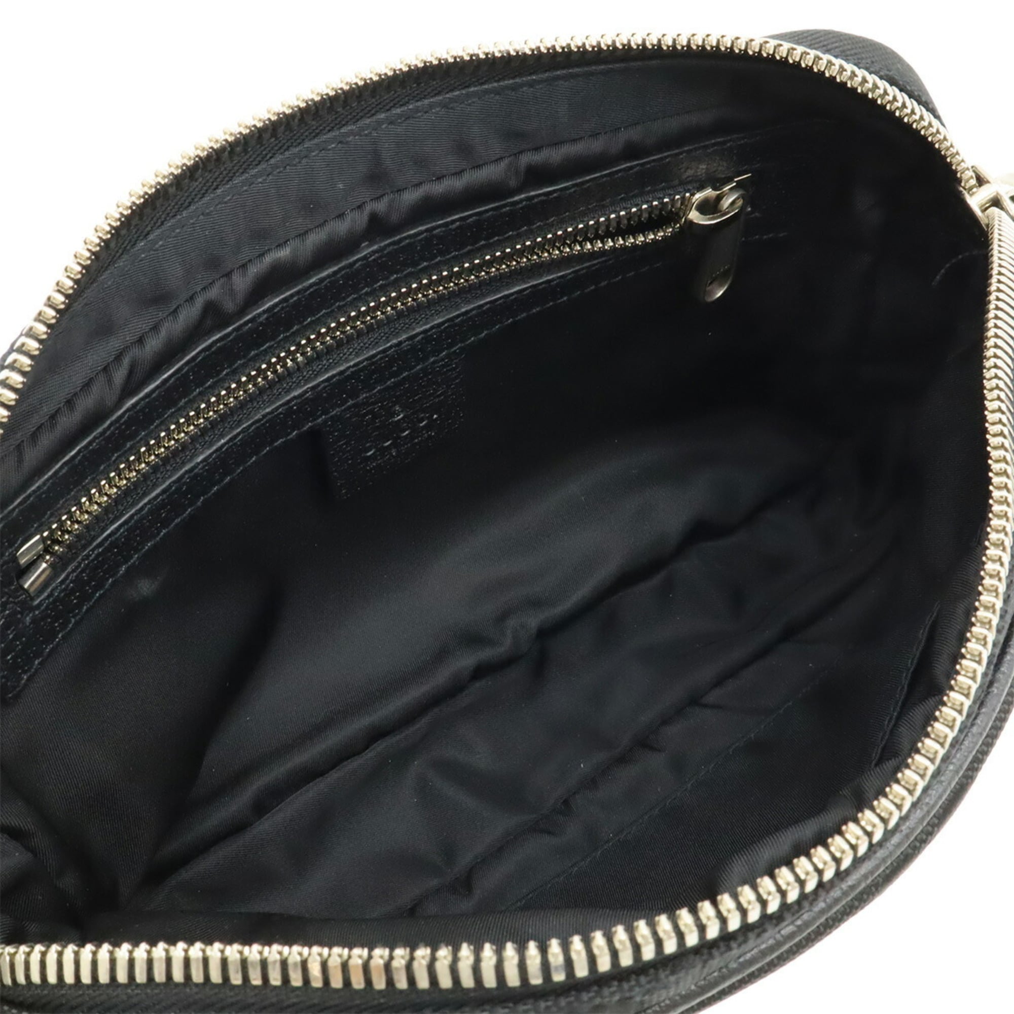 Gucci Black Nylon Canvas Leather Fanny Pack Sling Bag (Pre-Owned)
