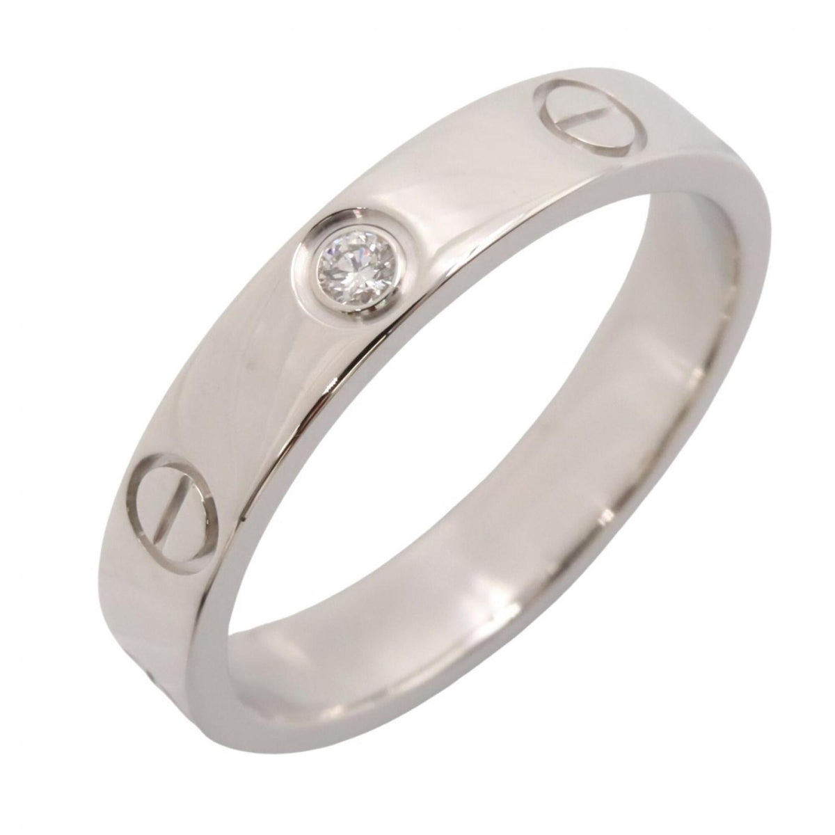 Cartier Silver Clear White Gold (18K) Band Ring (Pre-Owned)
