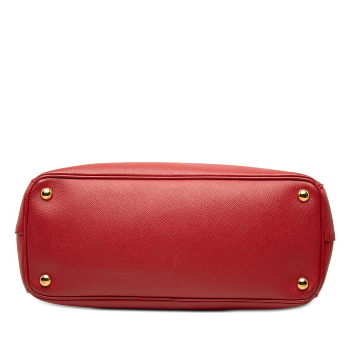 Prada Red Color Leather Handbag Shoulder Bag (Pre-Owned)