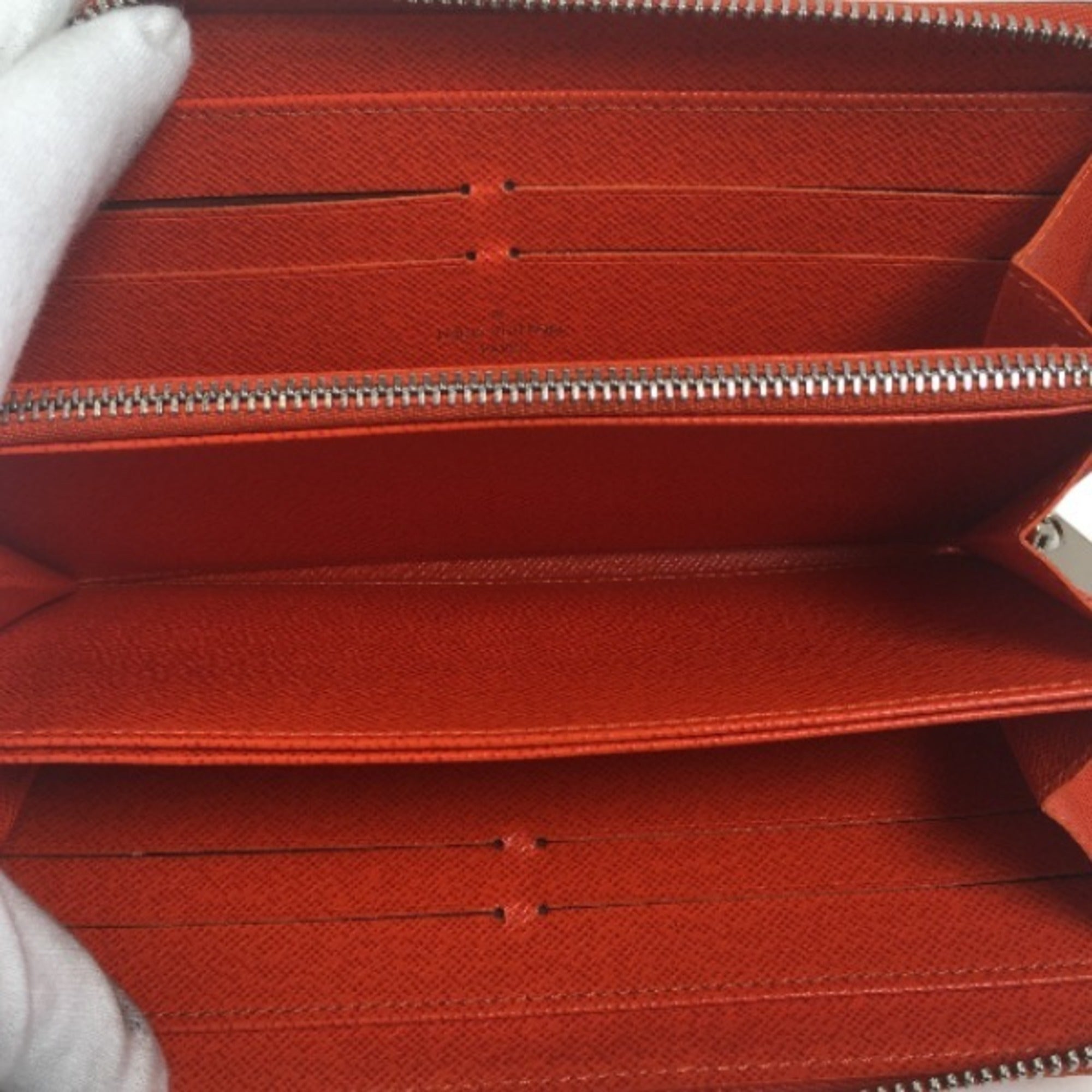 Louis Vuitton Epi Orange Epi Leather Long Wallet (Bi-Fold) (Pre-Owned)