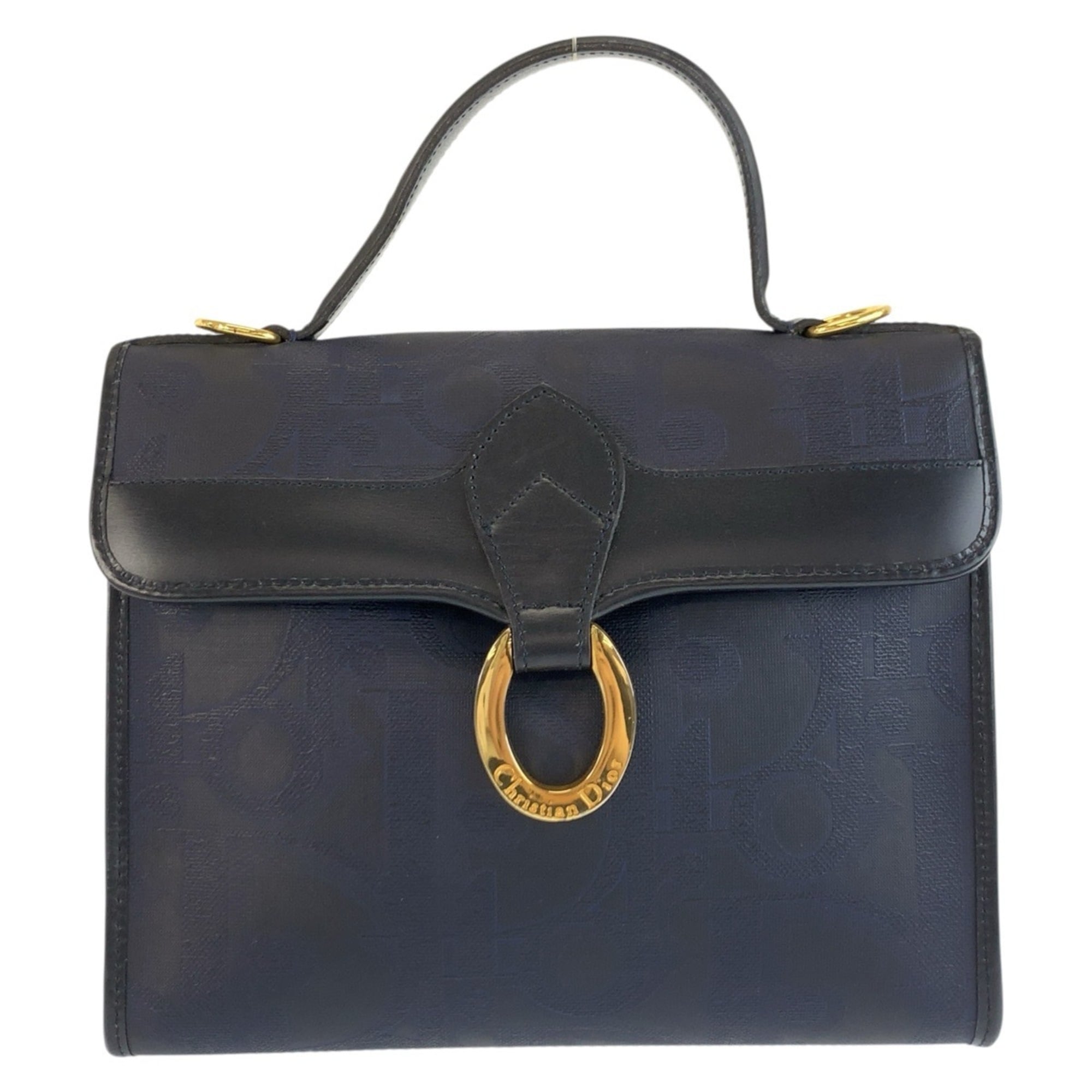 Christian Dior Navy Pvc Handbag (Pre-Owned)