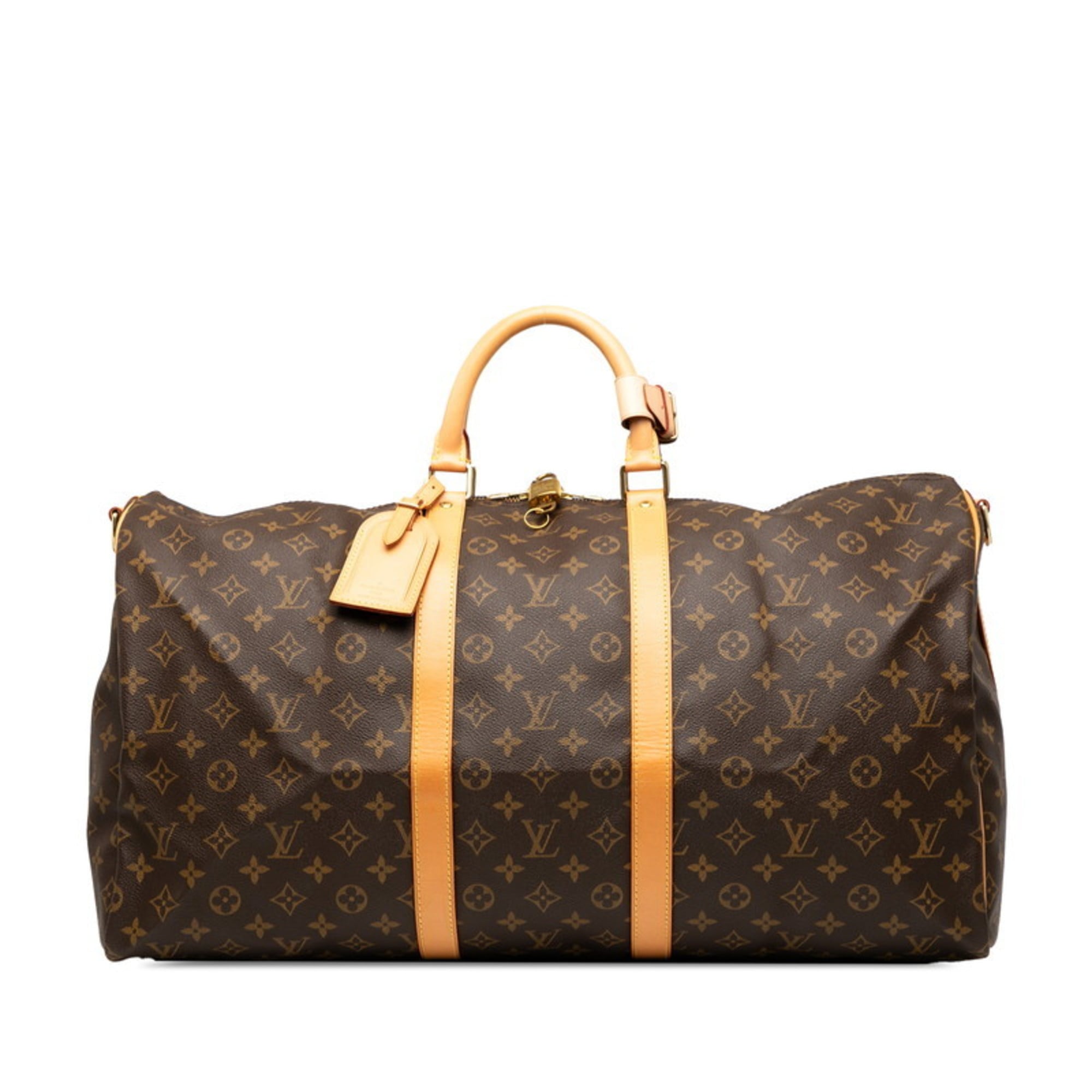 Louis Vuitton Brown Pvc Leather Boston Bag Shoulder Bag (Pre-Owned)
