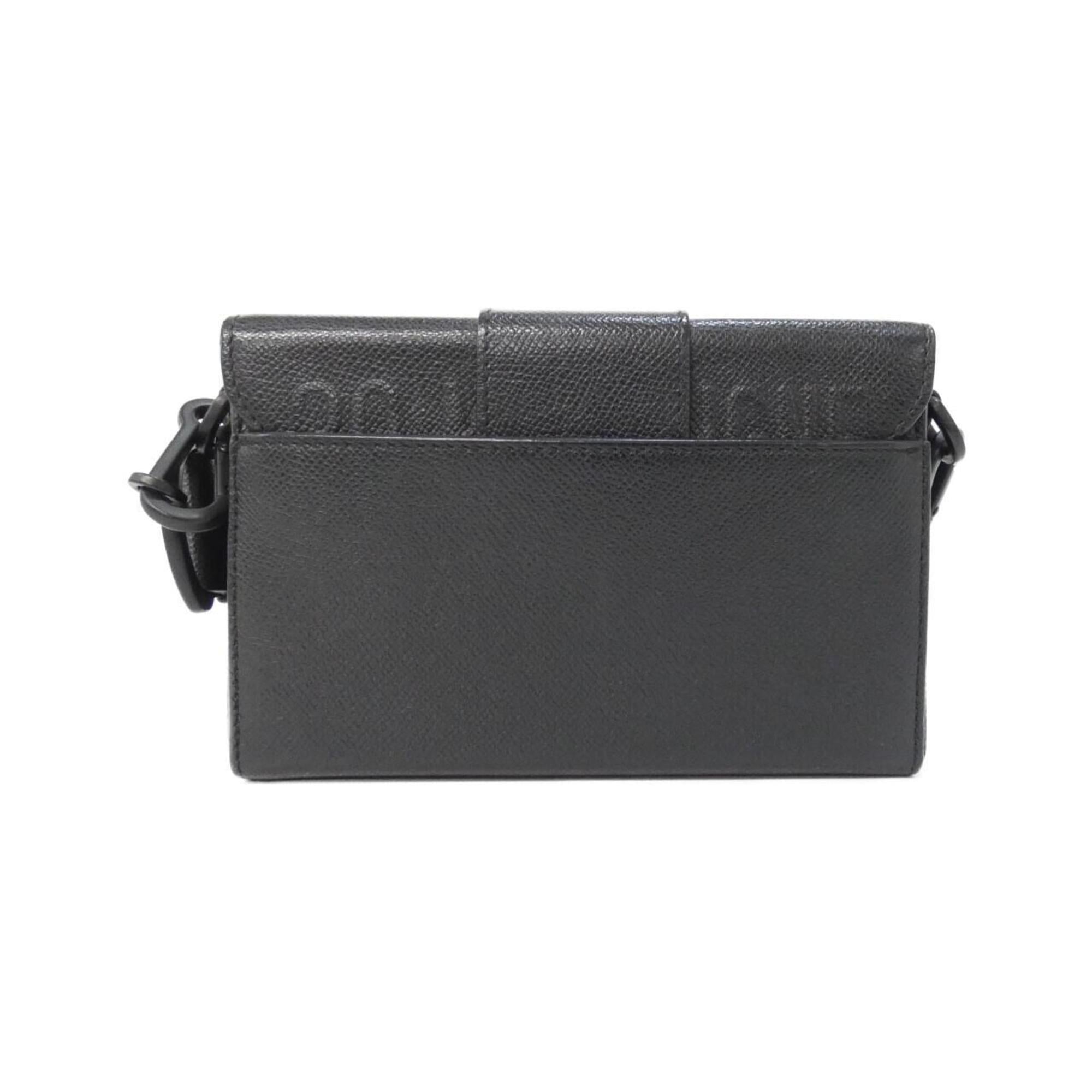 Christian Dior Black Leather Handbag Shoulder Bag (Pre-Owned)