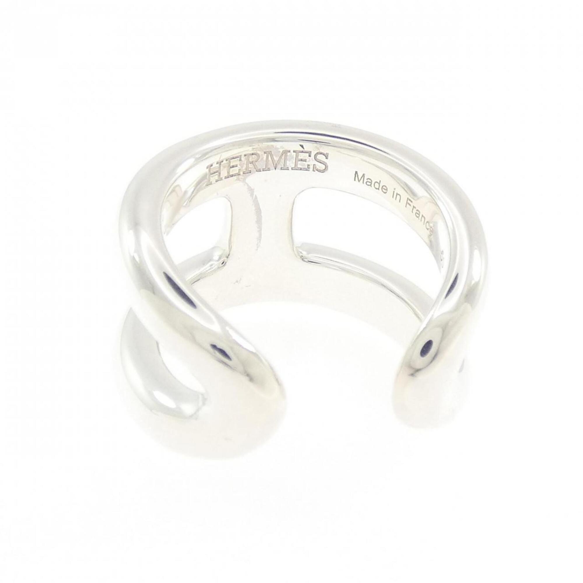 Hermes Silver 925 Band Ring (Pre-Owned)