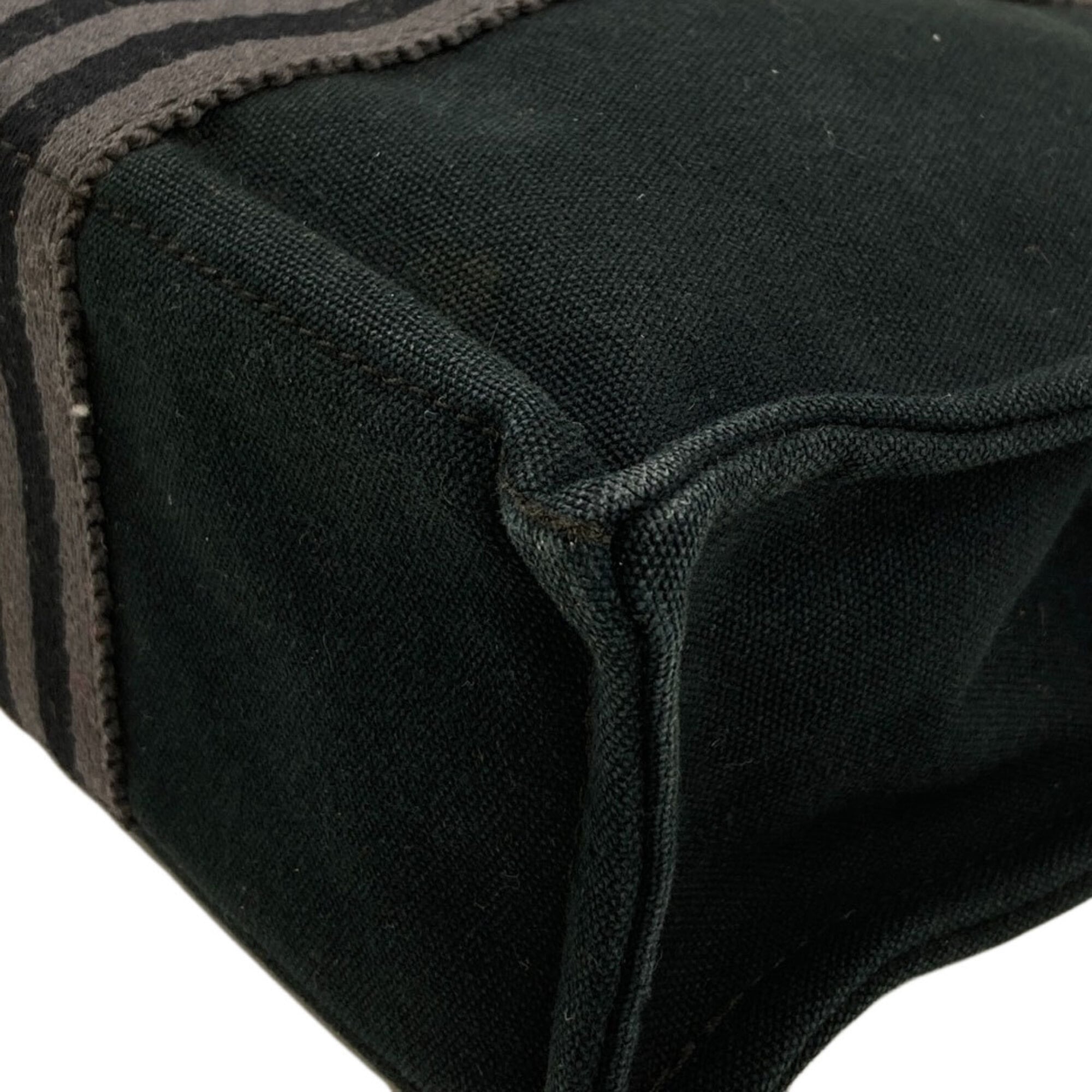 Hermes Black Canvas Tote Bag (Pre-Owned)