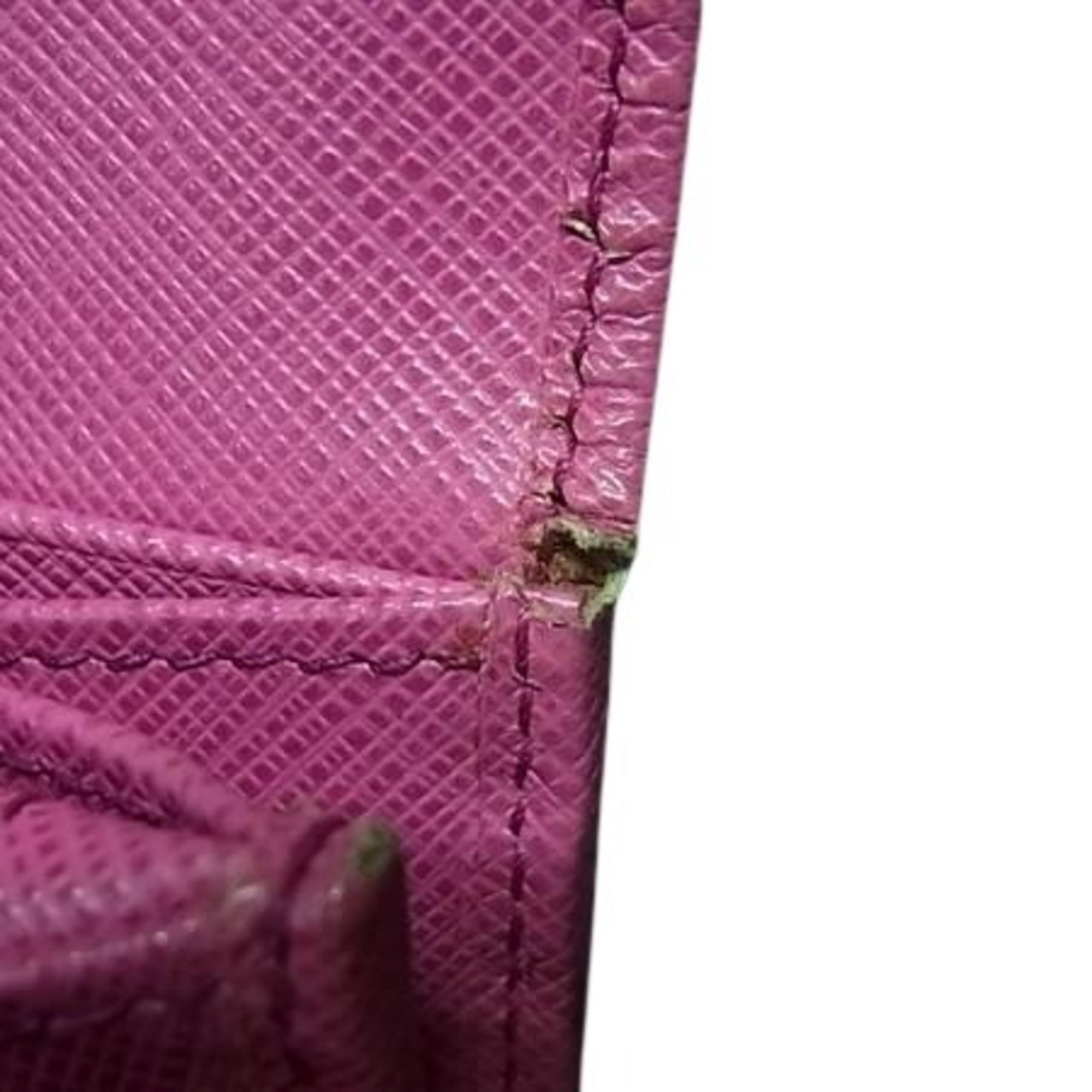 Salvatore Ferragamo Pink Leather Long Wallet (Bi-Fold) (Pre-Owned)
