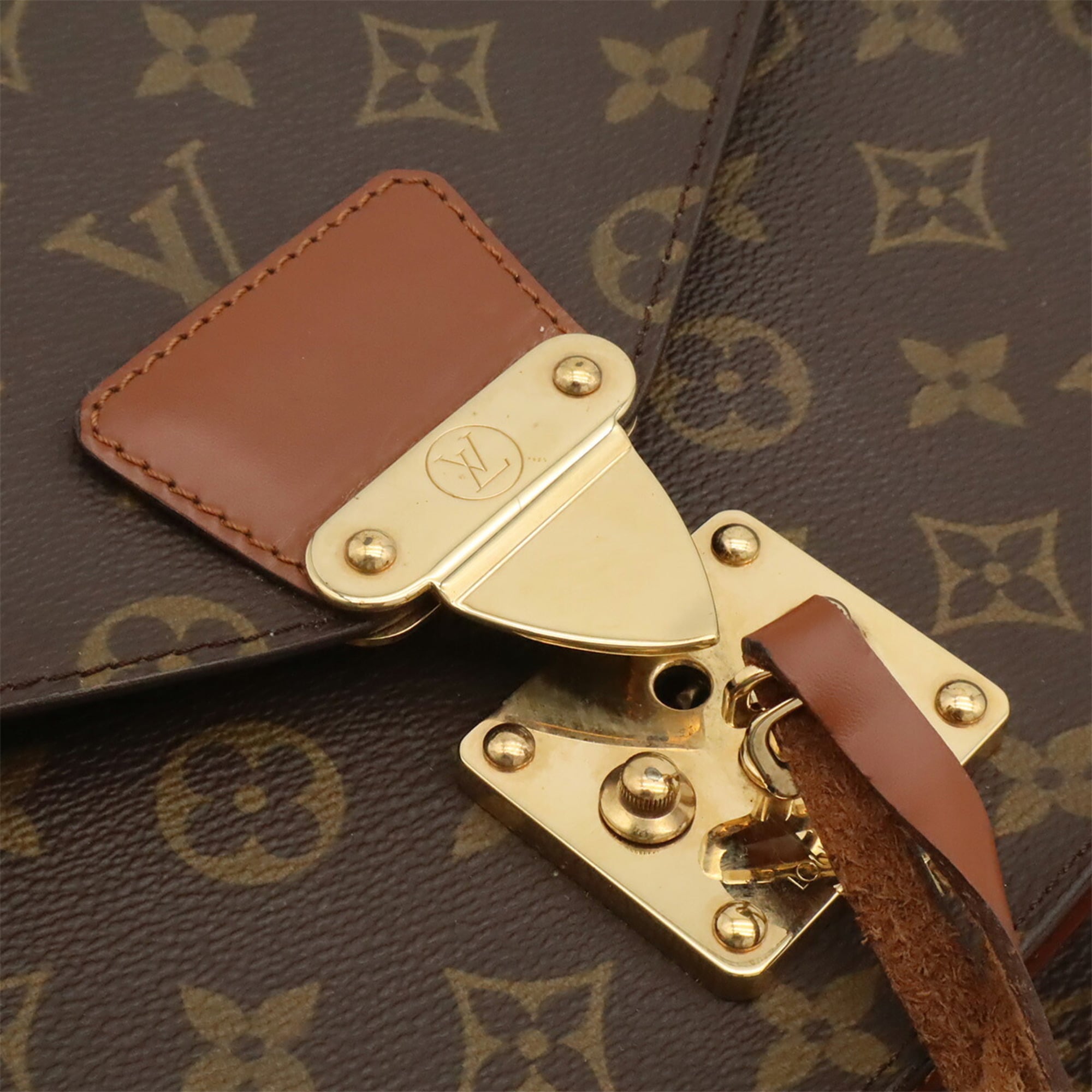 Louis Vuitton Brown Galle Monogram Monogram Handbag Shoulder Bag (Pre-Owned)