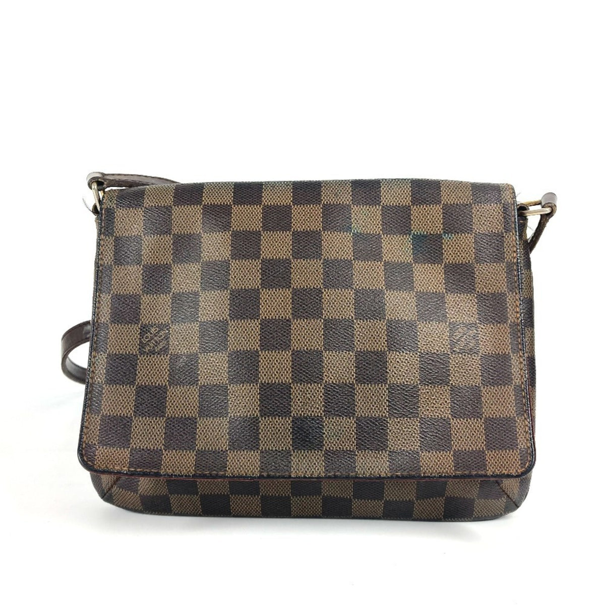 Louis Vuitton Brown Ebene Damier Canvas Pochette Shoulder Bag (Pre-Owned)