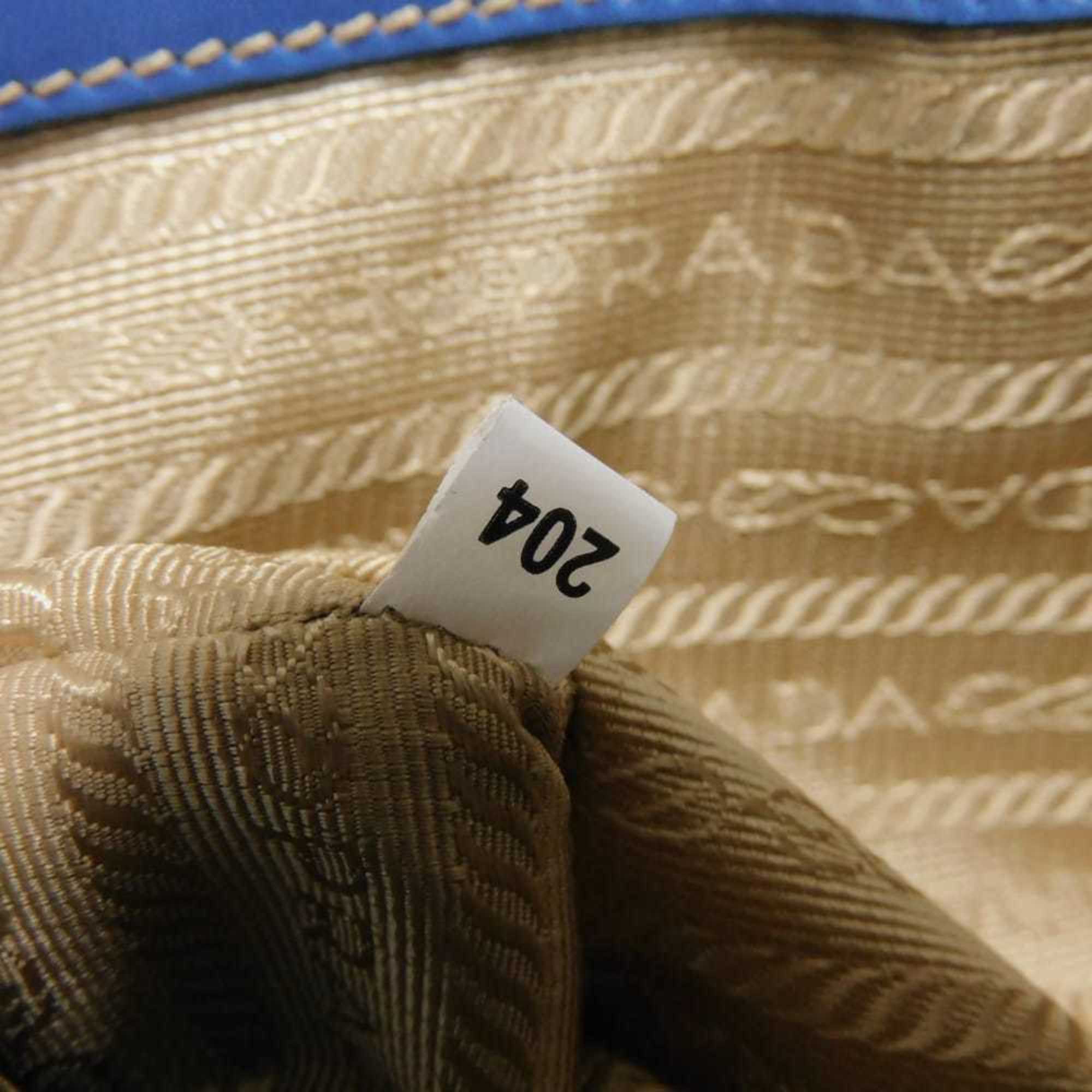 Prada Brown Canvas Leather Shoulder Bag (Pre-Owned)