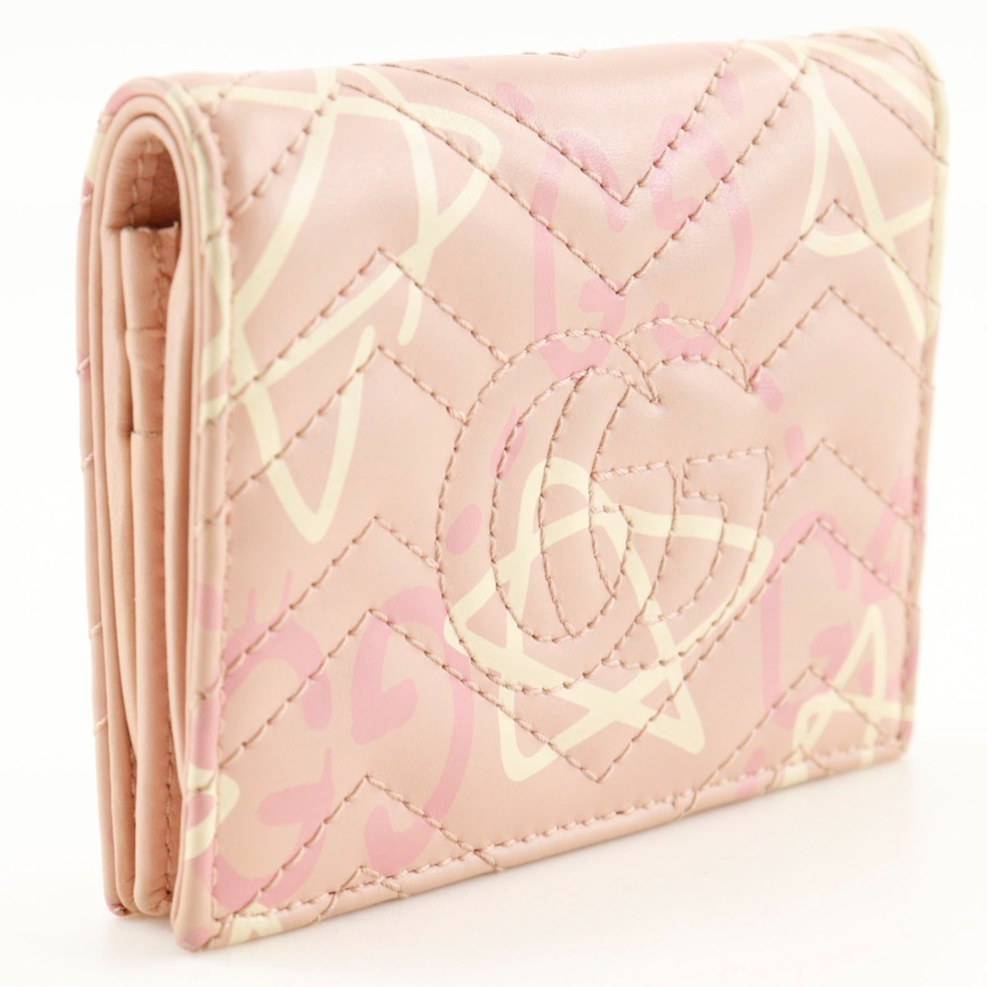 Gucci Pink Leather Bill Wallet (Bi-Fold) (Pre-Owned)