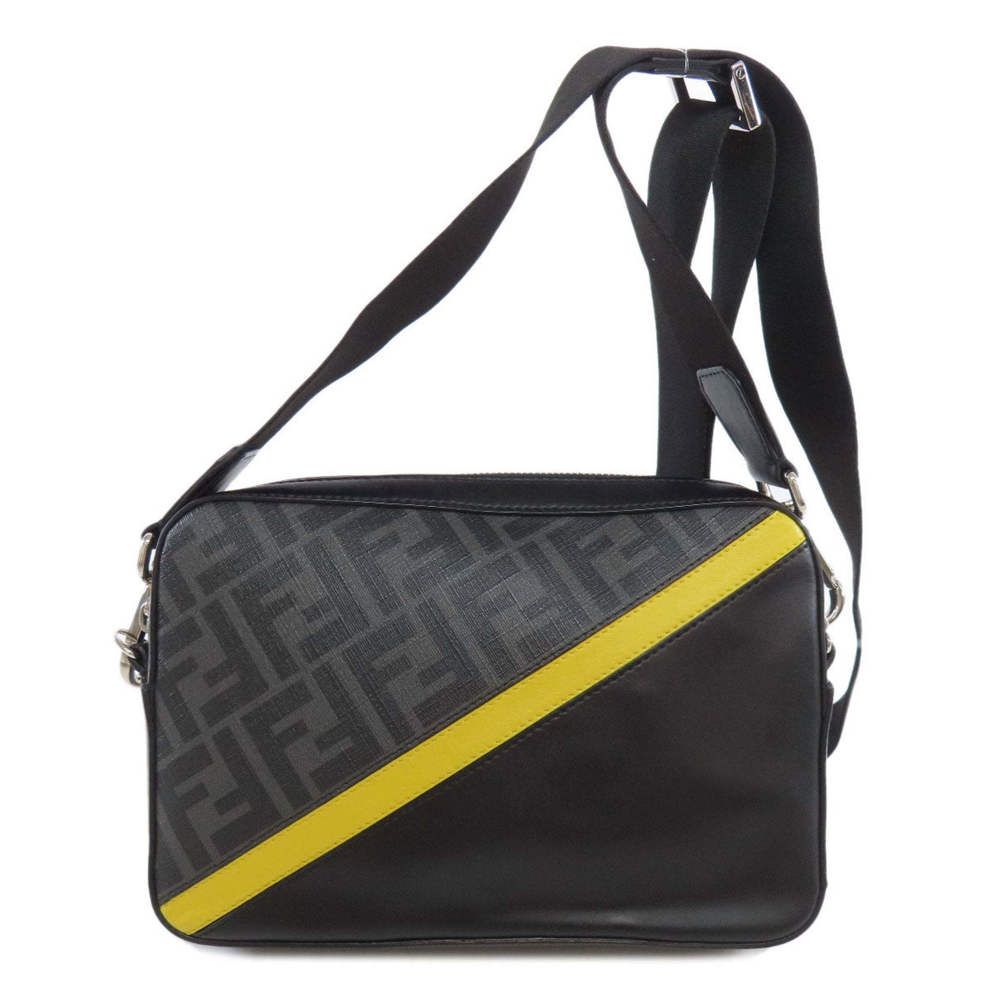 Fendi Gray Pvc Leather Shoulder Bag (Pre-Owned)