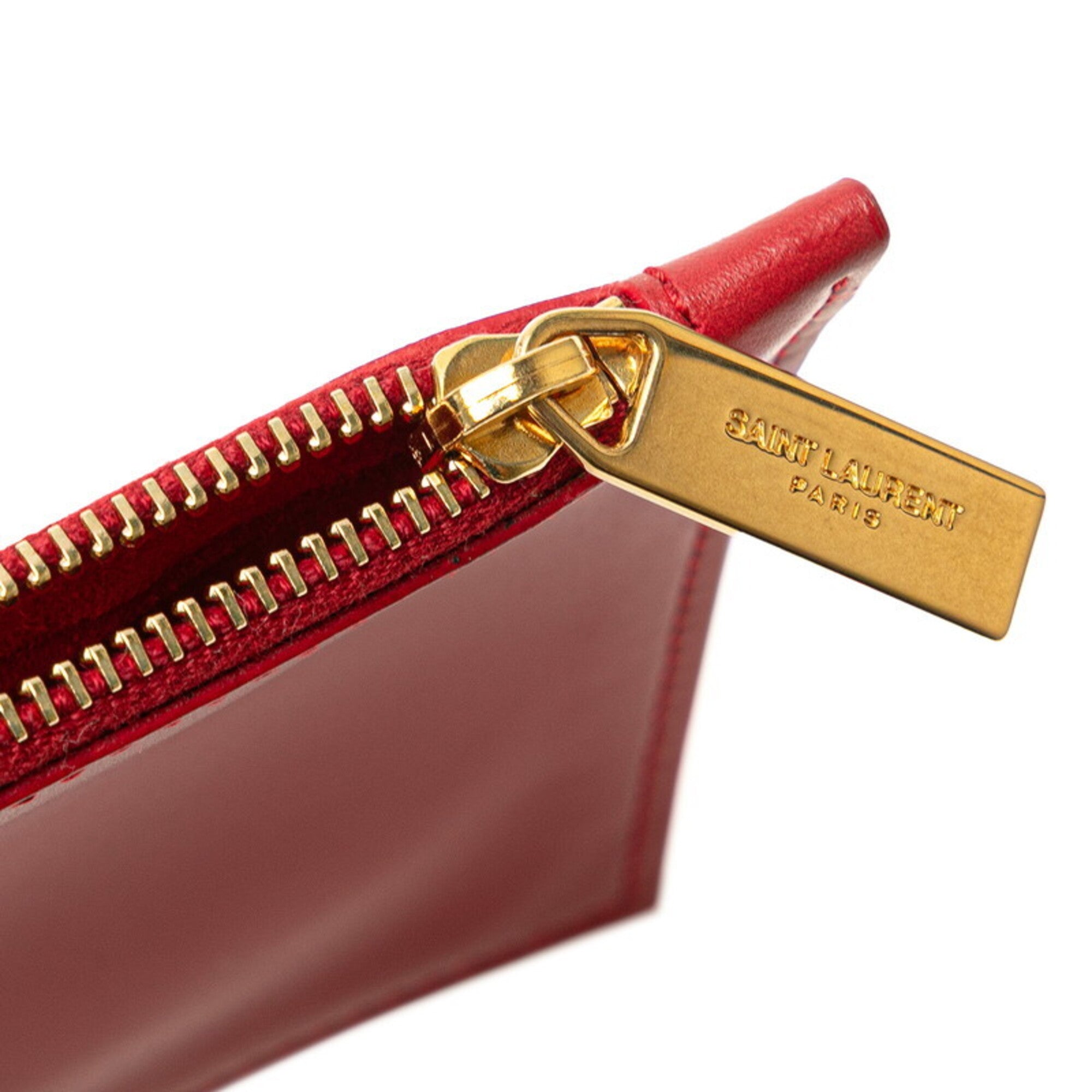 Saint Laurent Red Color Suede Leather Tote Bag (Pre-Owned)