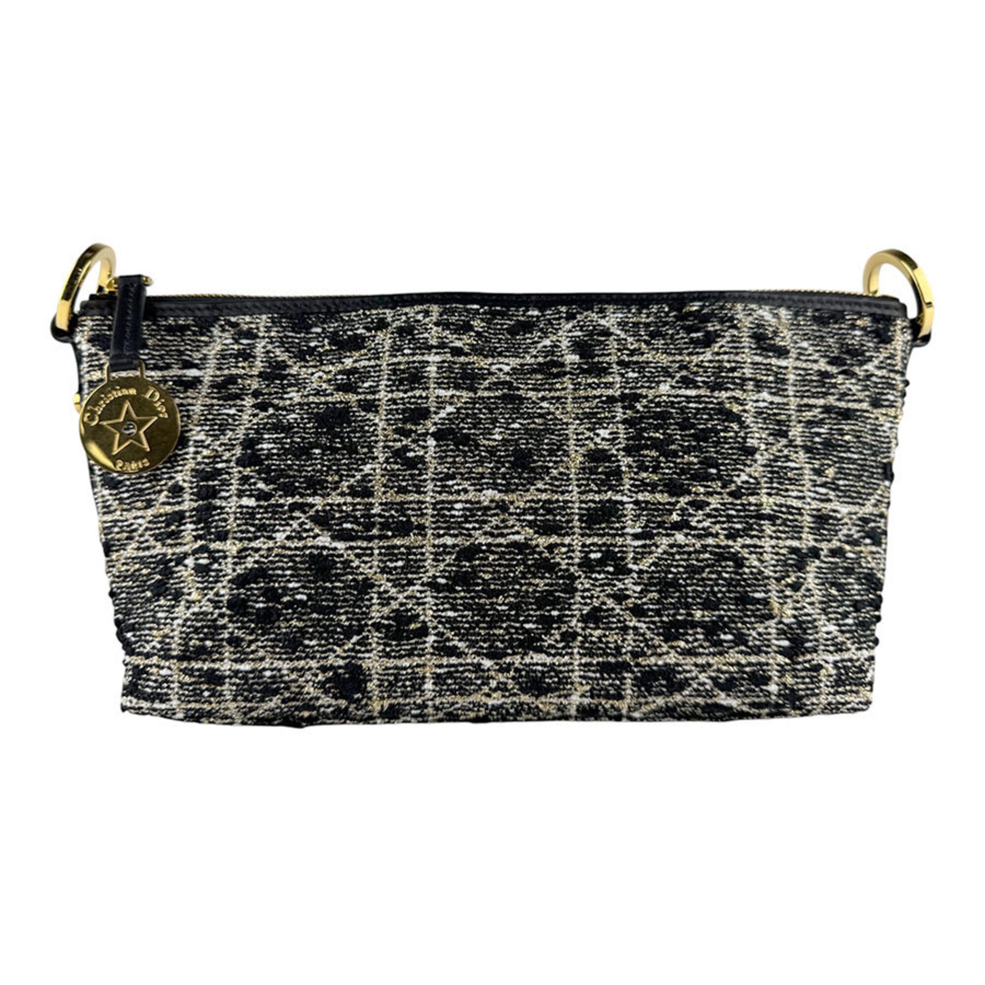 Christian Dior Black Tweed Shoulder Bag (Pre-Owned)