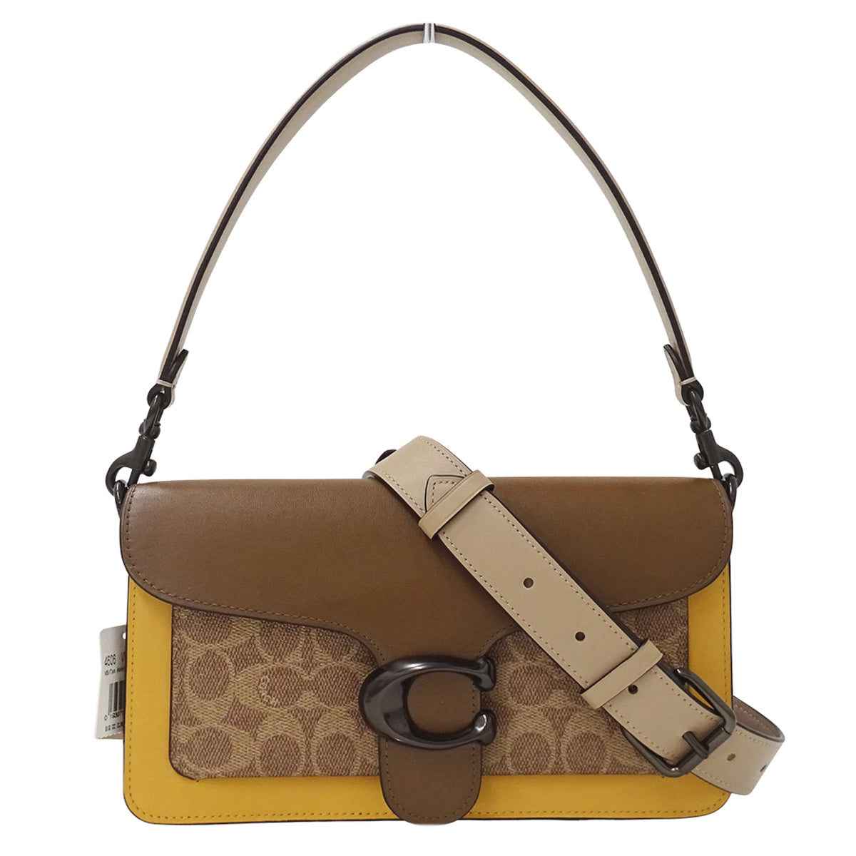 Coach Brown Yellow Leather Handbag Shoulder Bag (Pre-Owned)