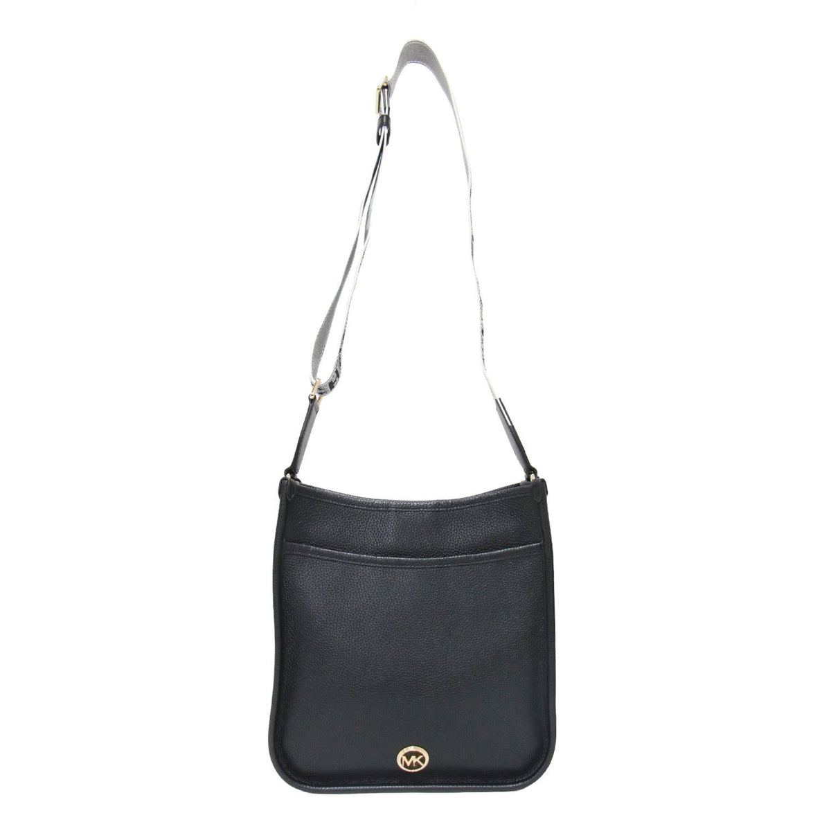 Michael Kors Black Leather Messenger Bag (Pre-Owned)