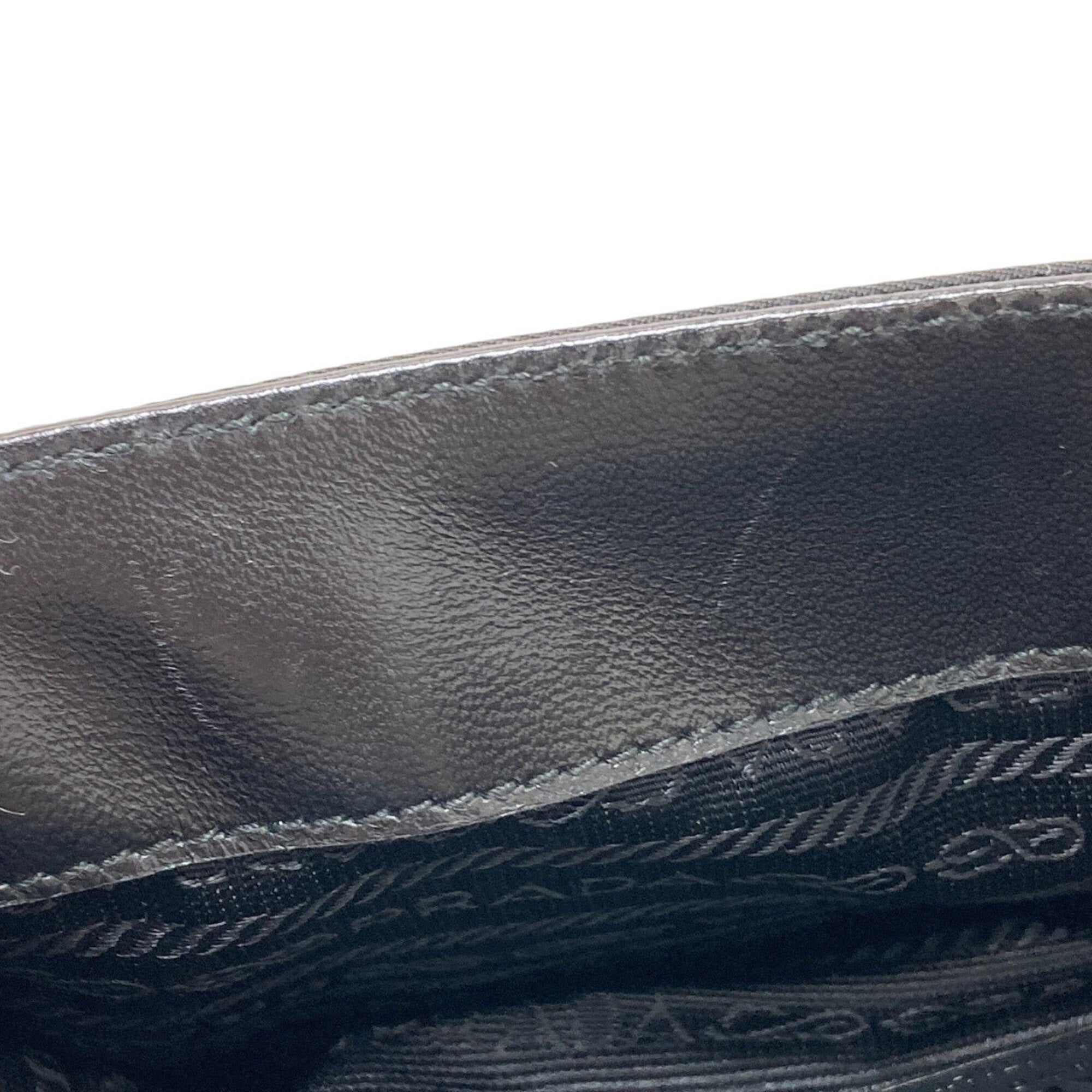 Prada Black Nylon Leather Handbag (Pre-Owned)
