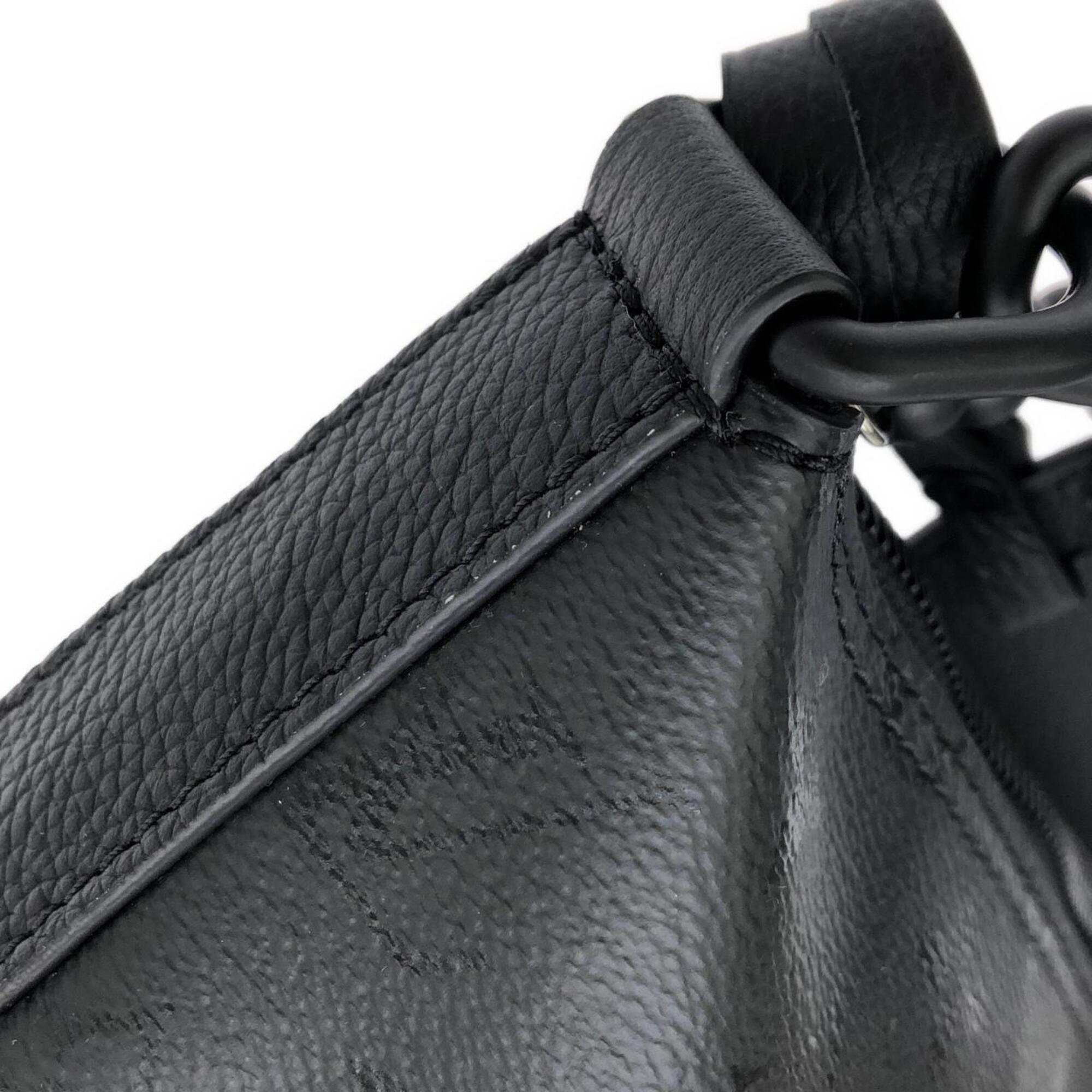 Louis Vuitton Black Coated Canvas Shoulder Bag (Pre-Owned)