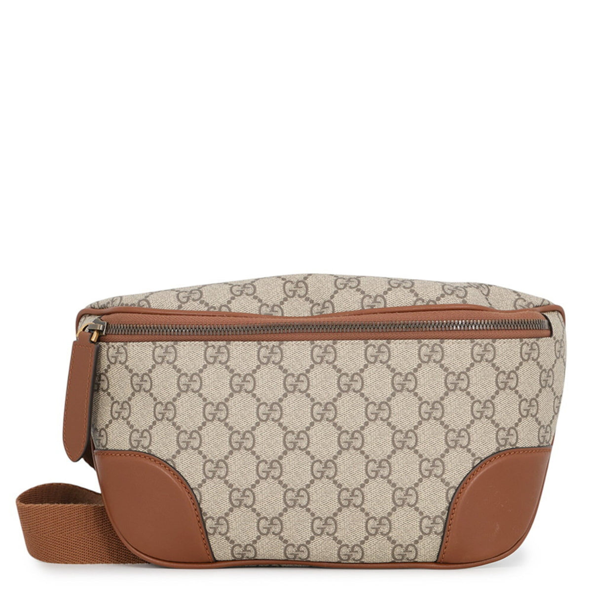 Gucci Beige Brown Leather Pvc Sling Bag (Pre-Owned)