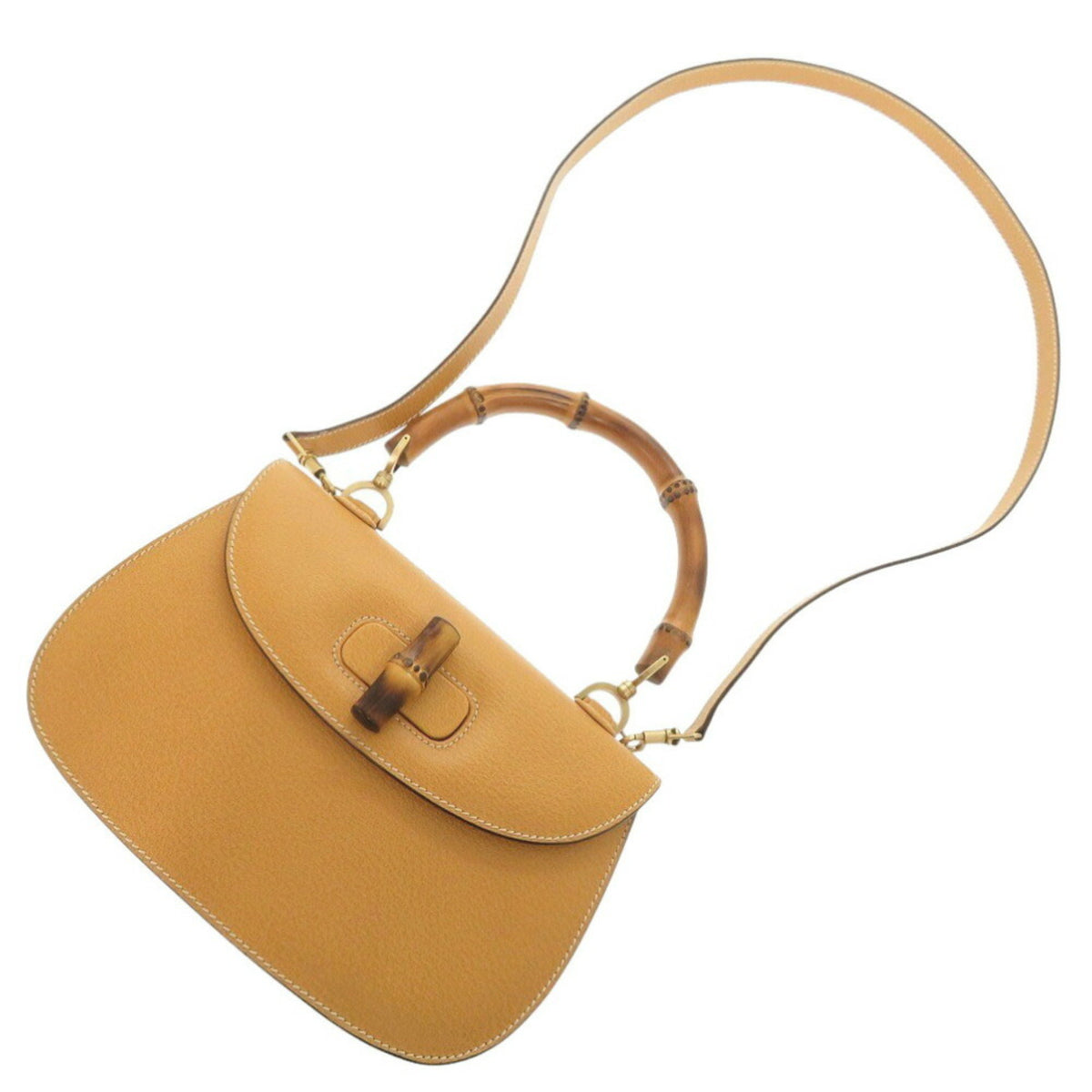Gucci Yellow Leather Handbag (Pre-Owned)
