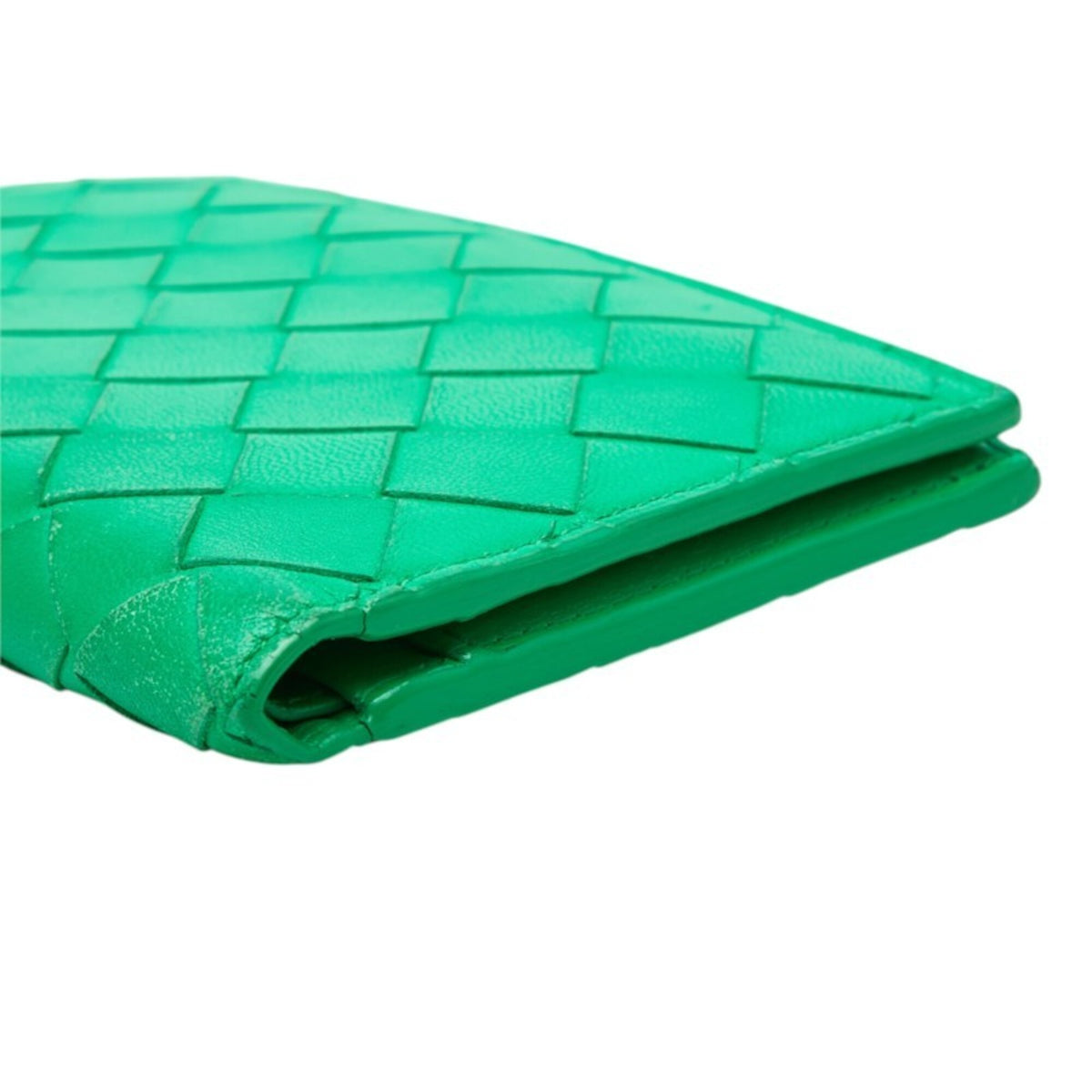 Bottega Veneta Green Leather Wallet (Bi-Fold) (Pre-Owned)