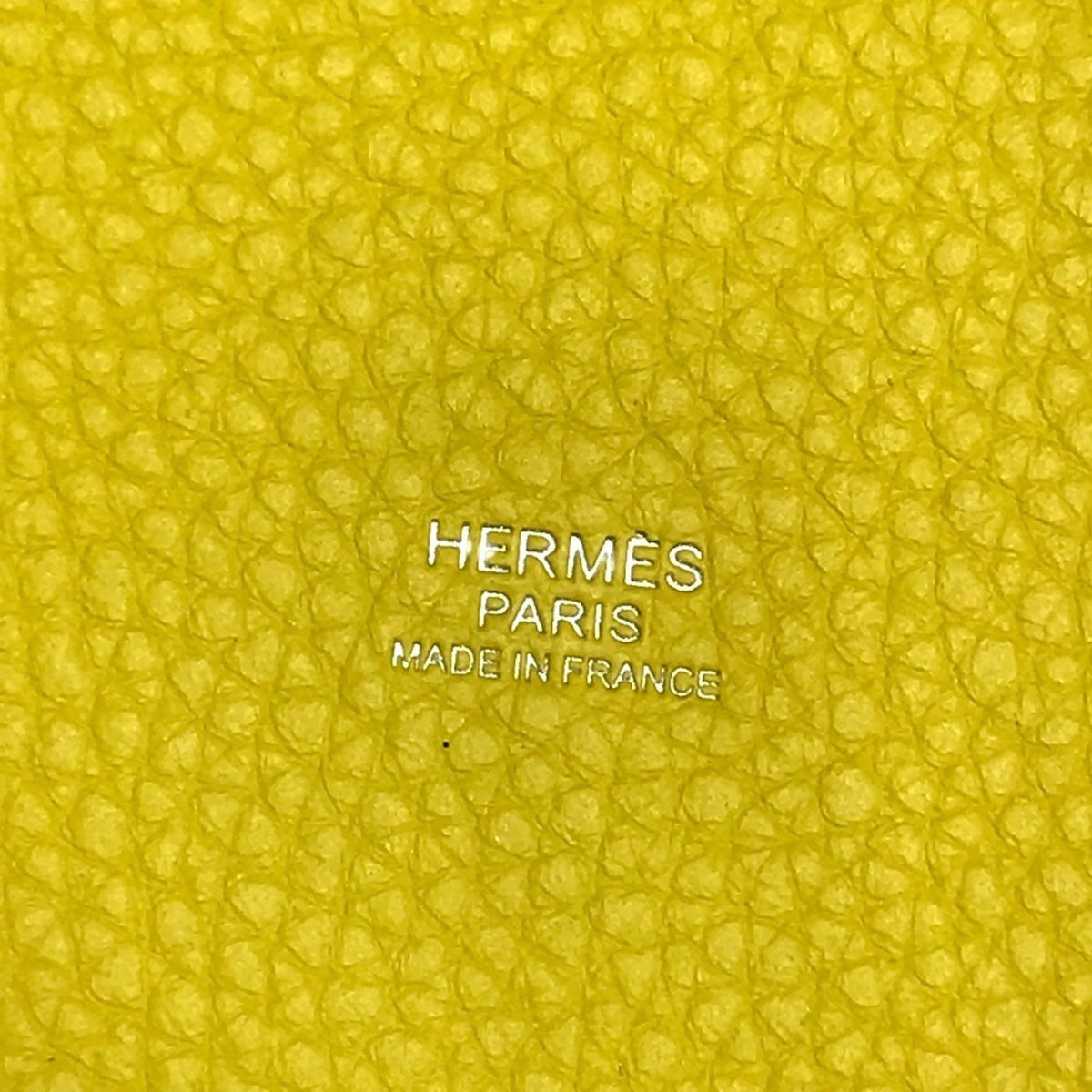 Hermes Yellow Taurillon Clemence Leather Handbag Tote Bag (Pre-Owned)