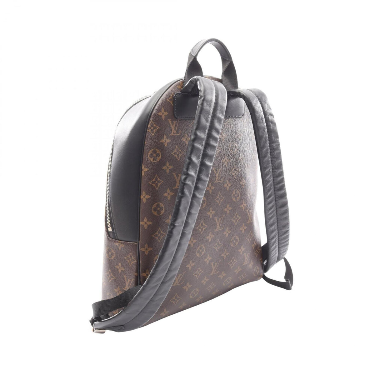 Louis Vuitton Black Brown Coated Canvas Leather Backpack Handbag (Pre-Owned)