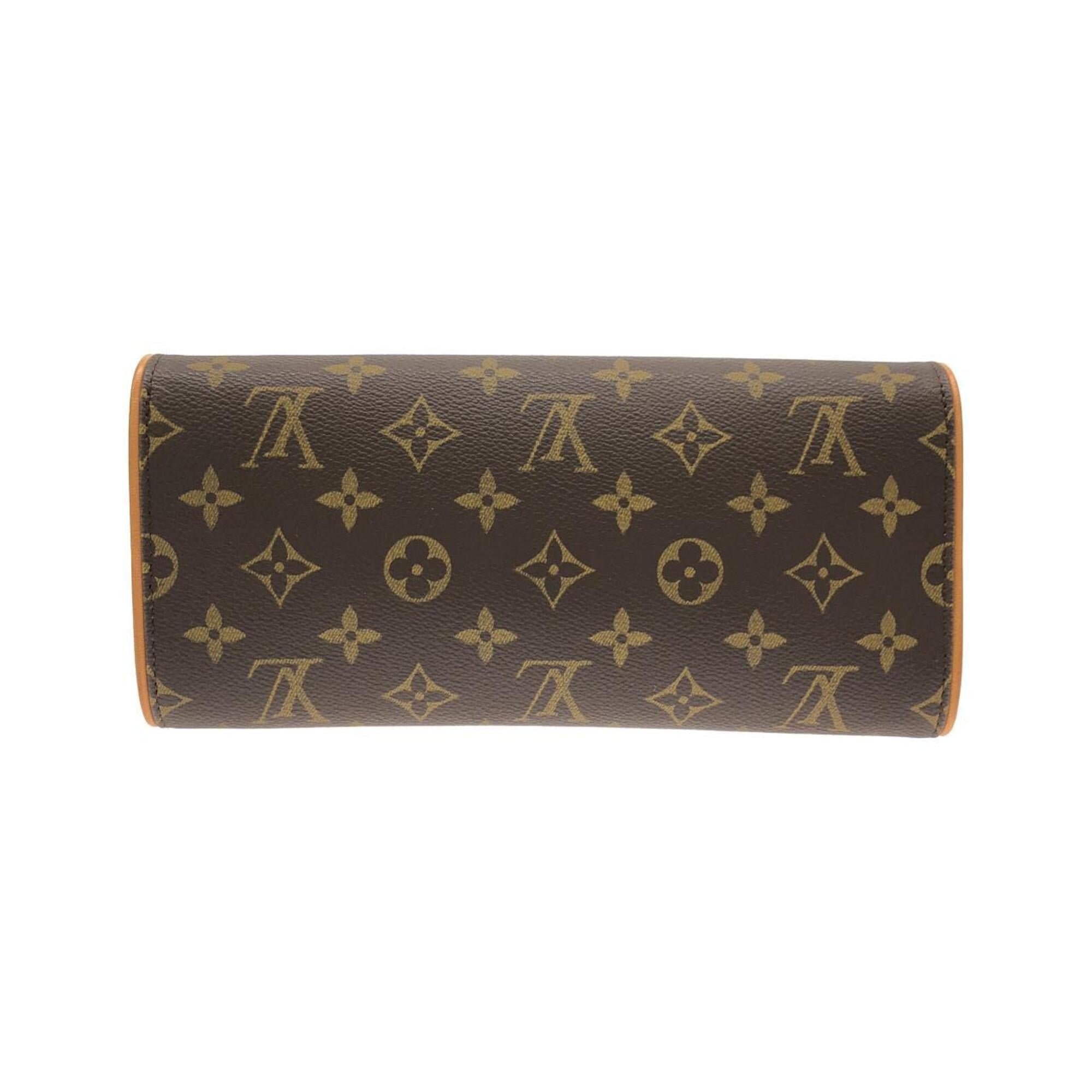 Louis Vuitton Marron Coated Canvas Pochette Shoulder Bag (Pre-Owned)