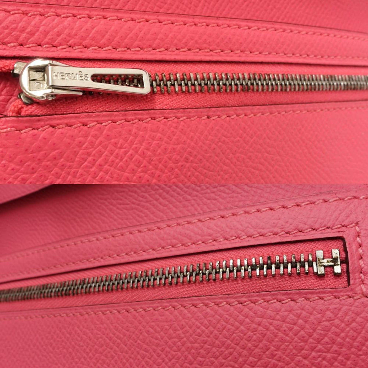 Hermes Pink Epsom Leather Long Wallet (Bi-Fold) (Pre-Owned)