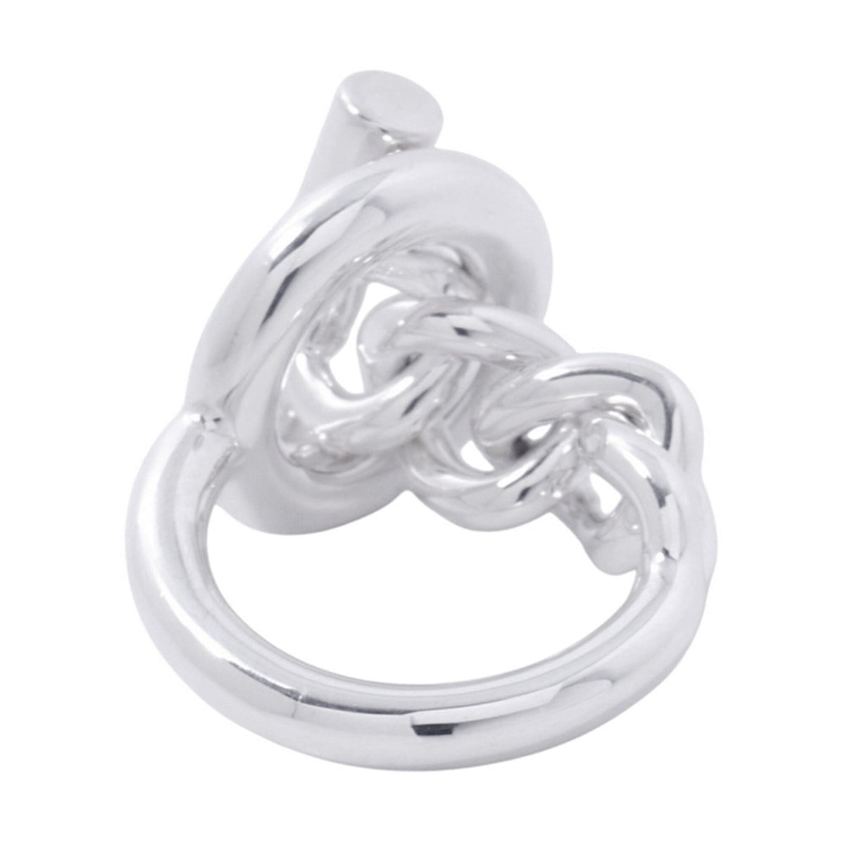 Hermes Silver 925 Band Ring (Pre-Owned)