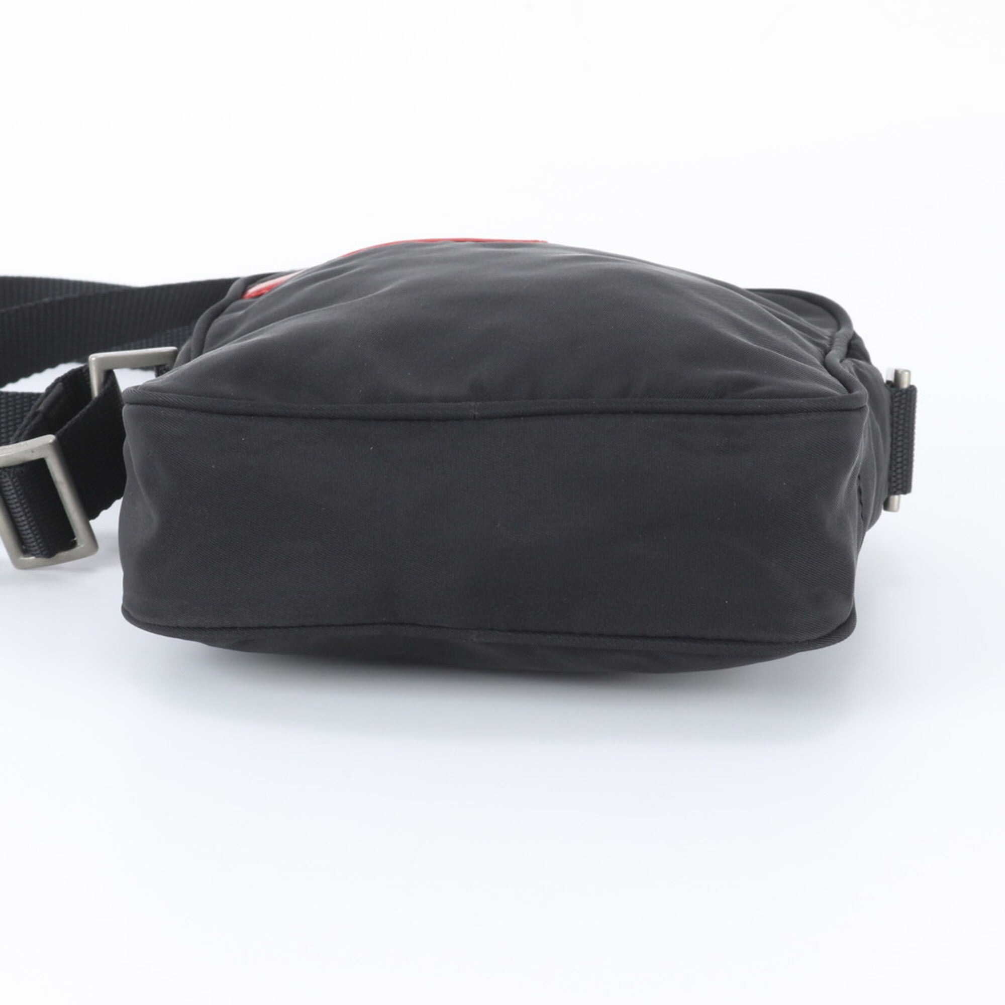 Prada Black Nylon Leather Shoulder Bag (Pre-Owned)