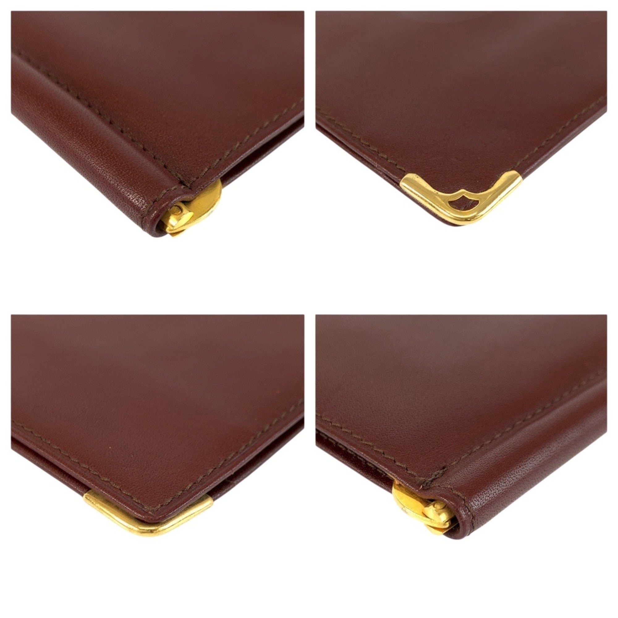 Cartier Bordeaux Leather Money Clip (Pre-Owned)