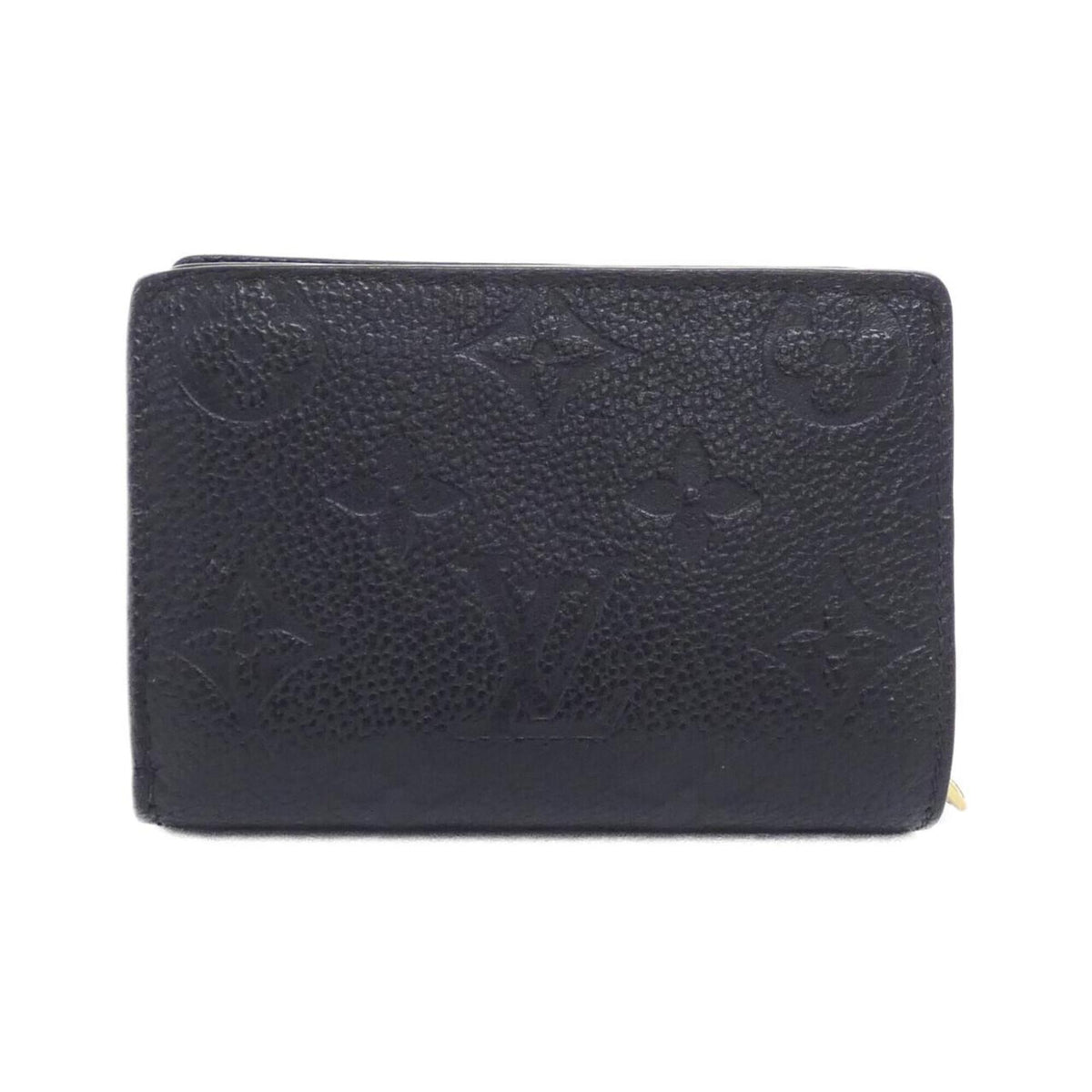 Louis Vuitton Black Leather Wallet (Tri-Fold) (Pre-Owned)